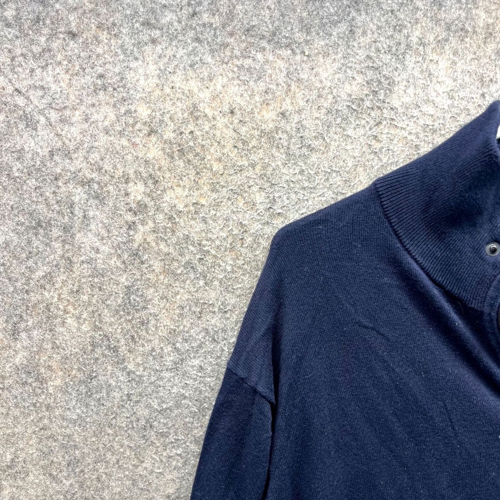 Banana Republic VINTAGE Banana Republic Sweater Mens XL Blue Navy Mock Neck Fleece Pullover Long Sleeve Wool-Free All Seasons Men’s XL Size US XL / EU 56 / 4 - 7 Thumbnail