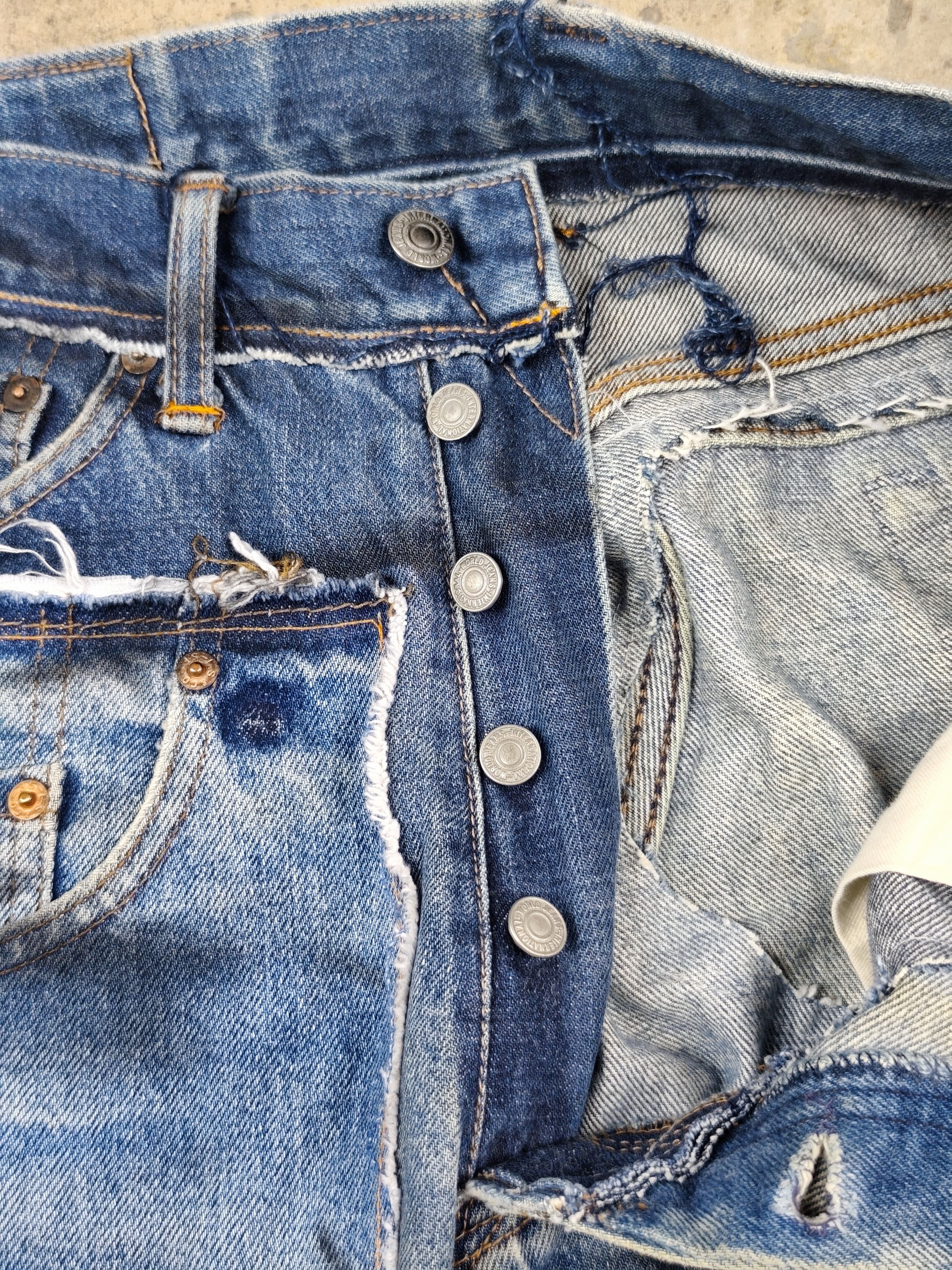Comme des Garcons Homme Plus Comme des Garcons Homme AD1997 Patchwork Levi's Denim Pants Size US 30 / EU 46 - 15 Thumbnail