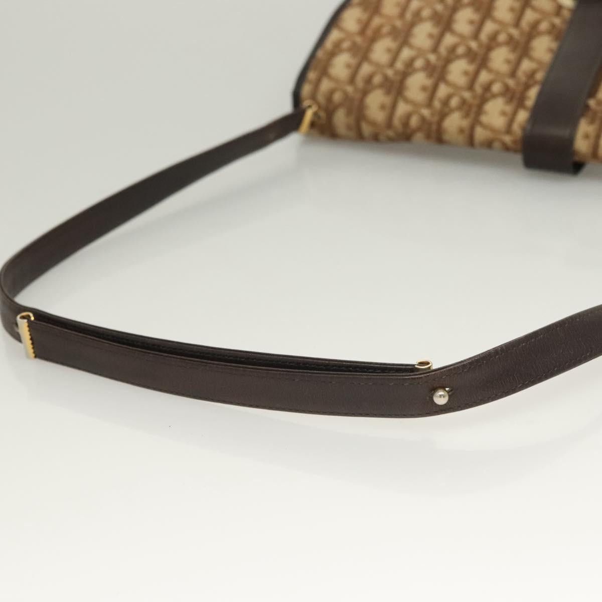 Dior DIOR Trotter Canvas Shoulder Bag Brown Gold Size ONE SIZE - 7 Thumbnail