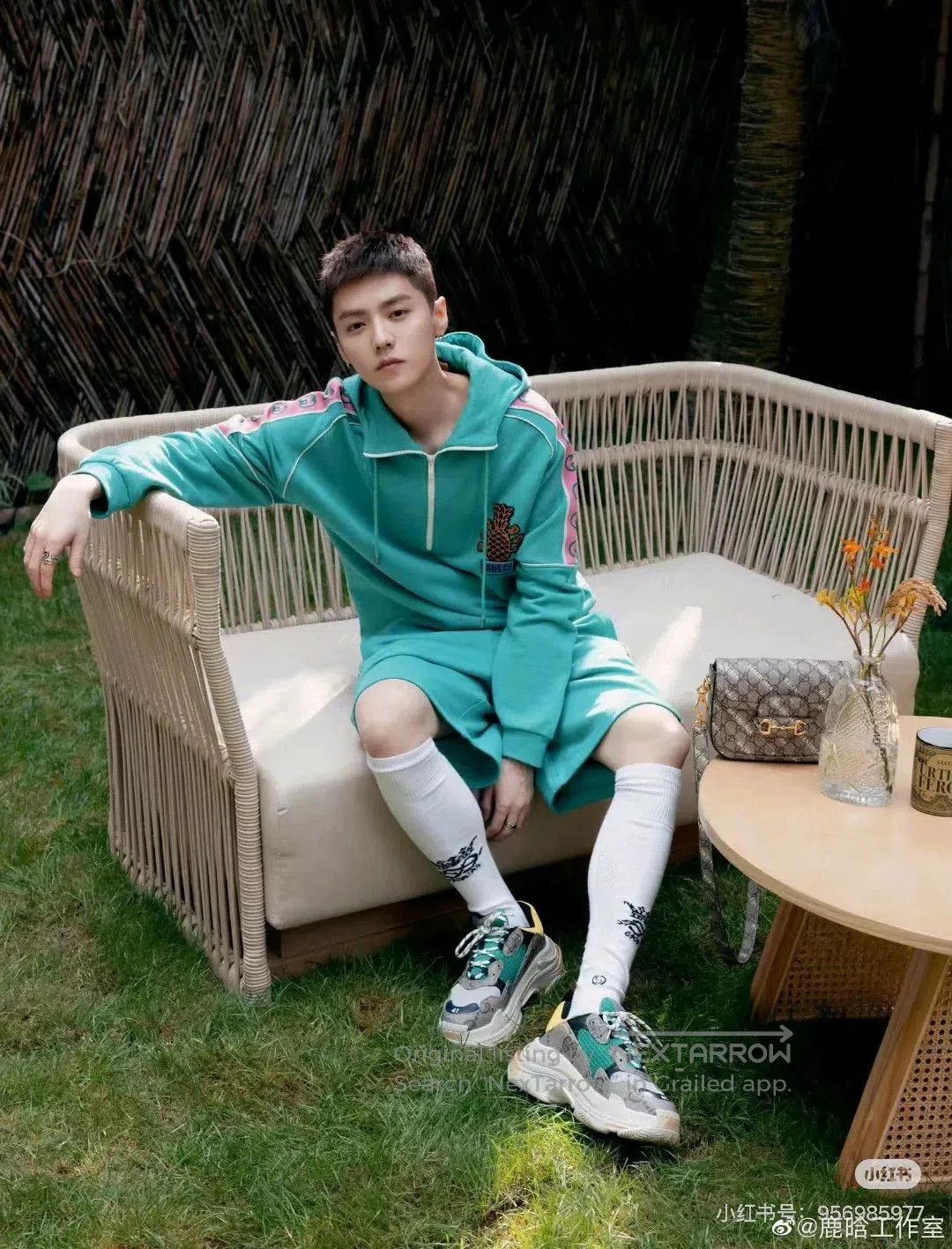 Gucci Gucci Mint Green Pineapple Logo Shorts. Size US 30 / EU 46 - 5 Thumbnail