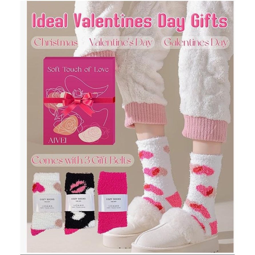 The Unbranded Brand Womens 72-Needle Super Warm Fuzzy Socks 3 Pairs,Sizes 6-12 Size ONE SIZE - 2 Thumbnail