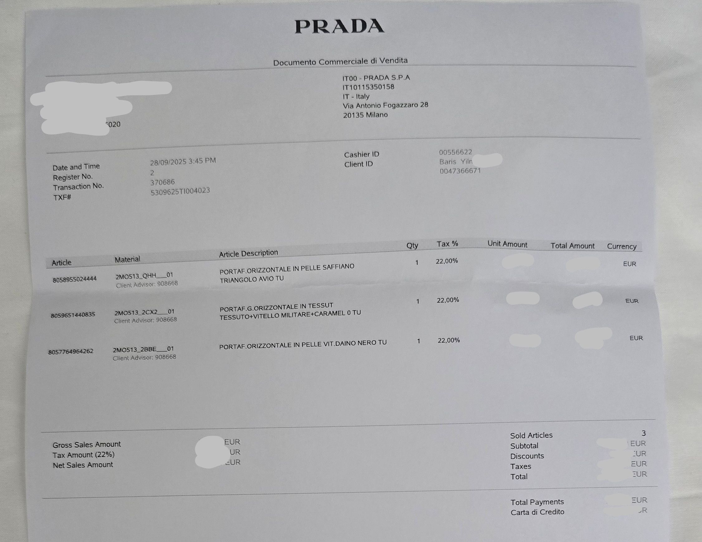 Prada PRADA blue triangle logo Saffiano leather bifold wallet Size ONE SIZE - 10 Thumbnail