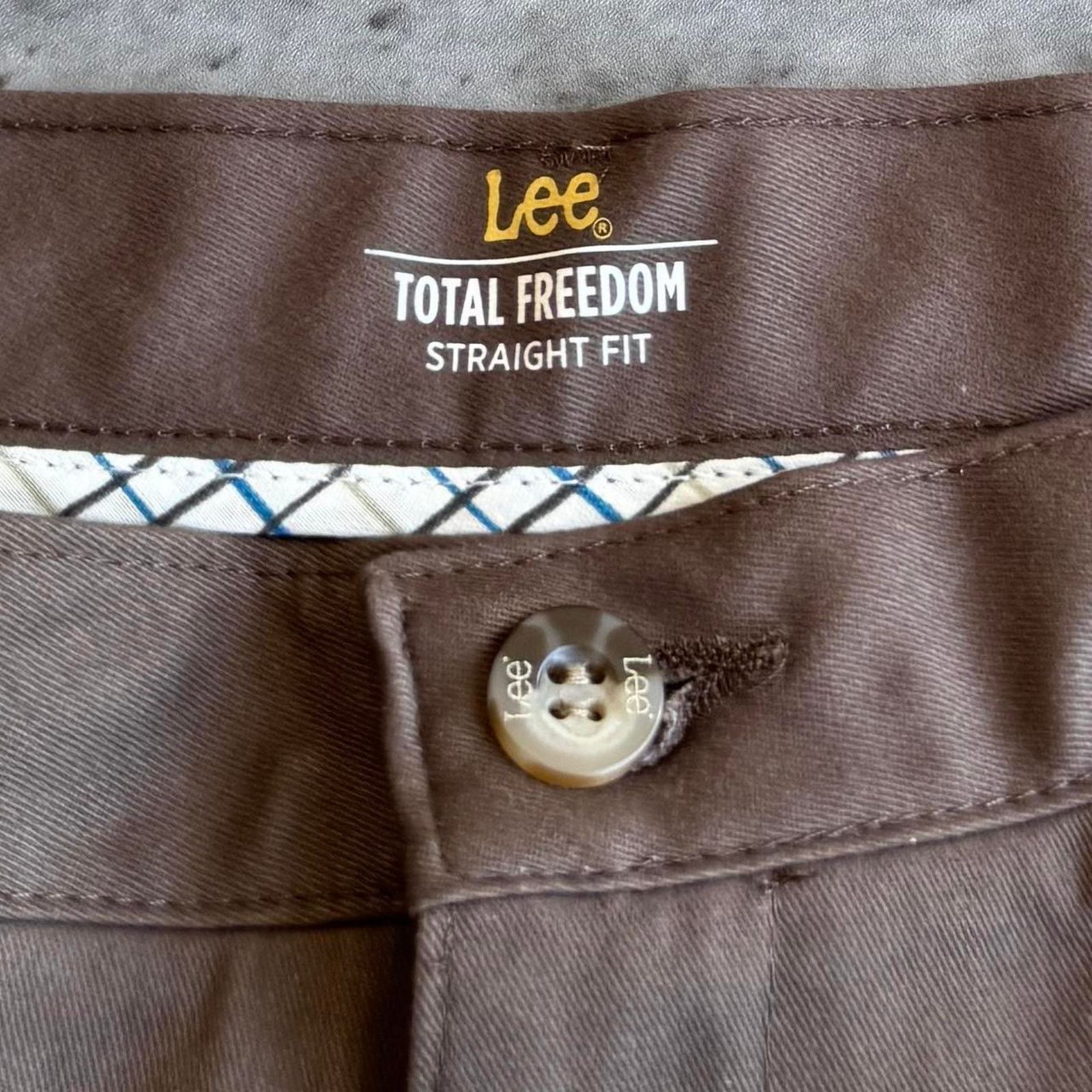 Lee × Vintage Lee Straight Fit Faded Brown Essential Casual Dress Pants Size US 33 - 3 Thumbnail