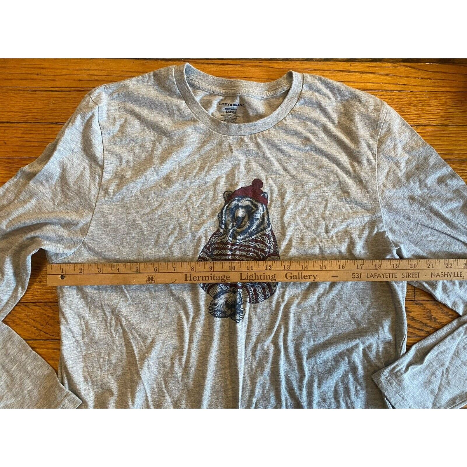 Lucky Brand Lucky Brand Sleep Soft Shirt Mens Large Lounge Gray Size US L / EU 52-54 / 3 - 4 Thumbnail