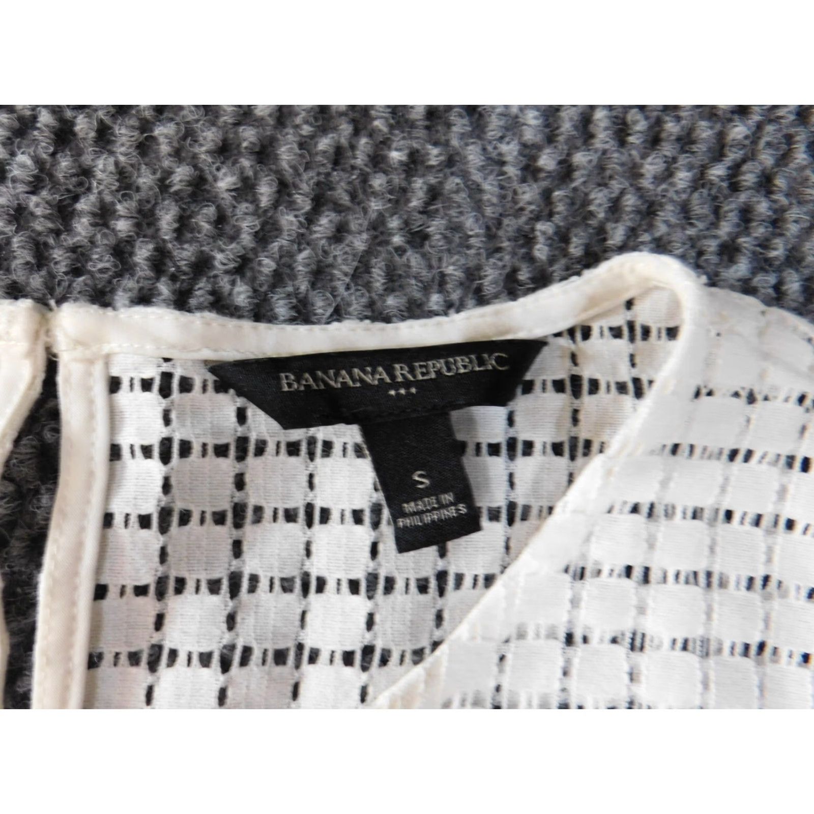 Banana Republic Banana Republic Blouse Shirt Womens Small White Lace Button Pullover Crew Neck Casual Cotton Size S / US 4 / IT 40 - 5 Thumbnail