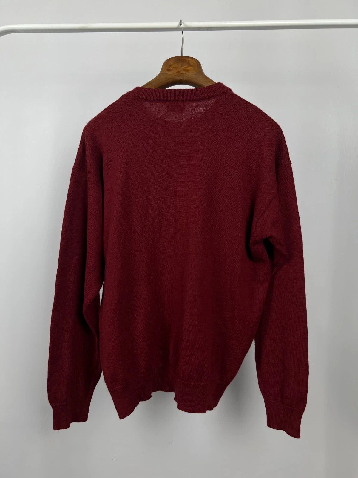 Lacoste Lacoste Burgundy Wool Blend Sweater Pullover Long Sleeve Size US XL / EU 56 / 4 - 8 Thumbnail