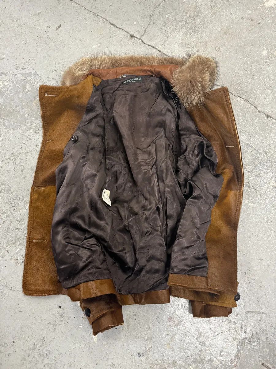 Dolce & Gabbana FW2002 Dolce & Gabbana Pony Hair Camel Calf Leather Duffle Coat Size M / US 6-8 / IT 42-44 - 8 Thumbnail
