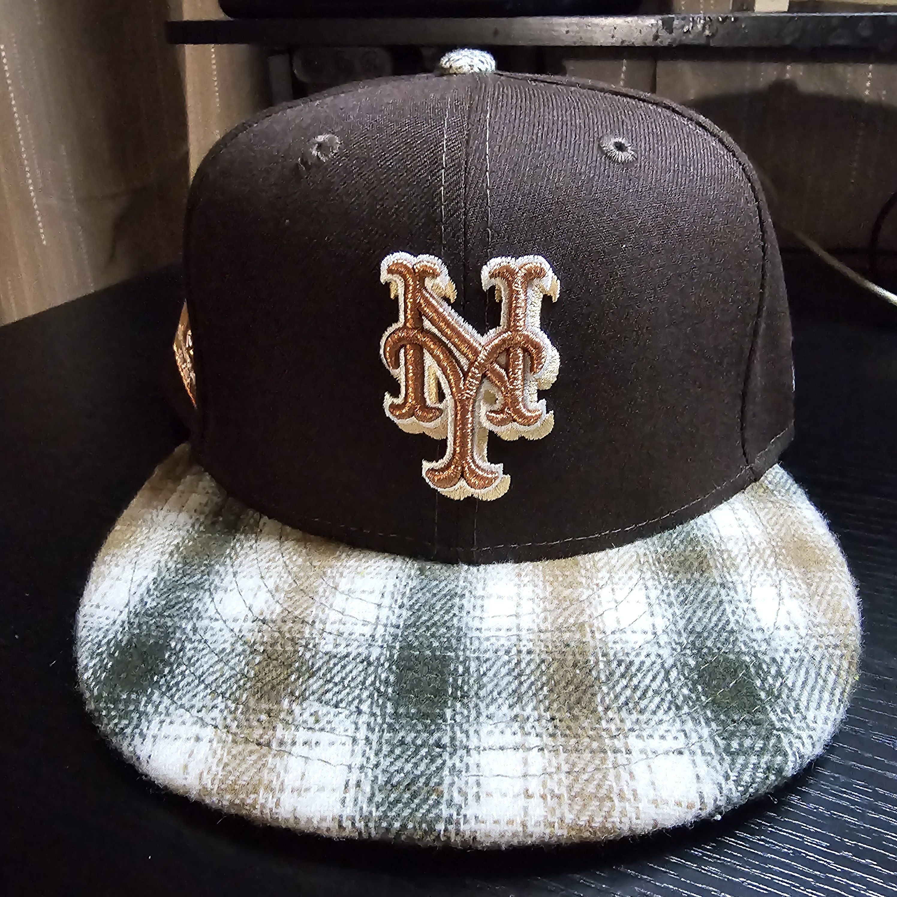 New Era Mets Rare Plaid Bill Metallic Size ONE SIZE - 1 Thumbnail