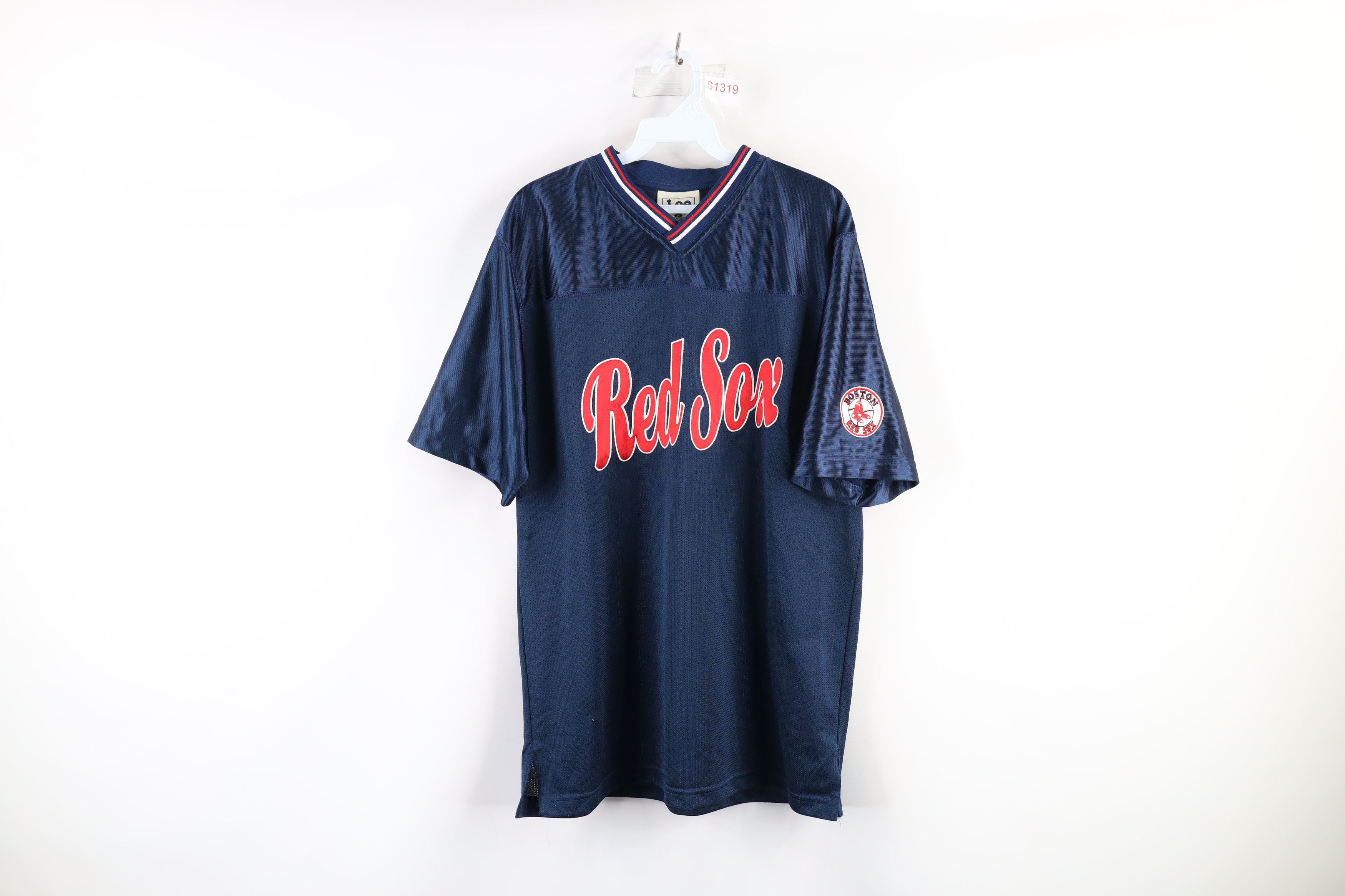 Rare Vintage 90s Starter Boston Red Sox Script Baseball Jersey Mens L