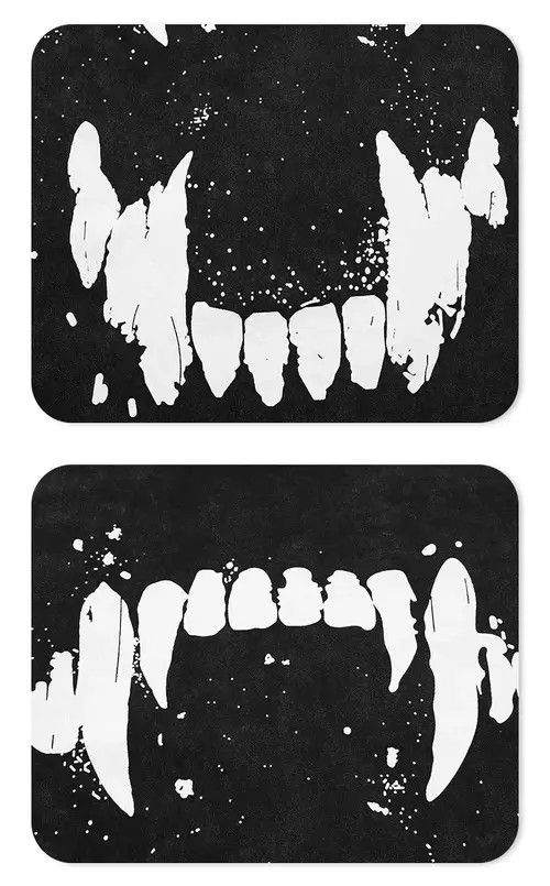 Vintage TEETH Black Print Graphic Washed Tee T-Shirt Size US M / EU 48-50 / 2 - 3 Thumbnail