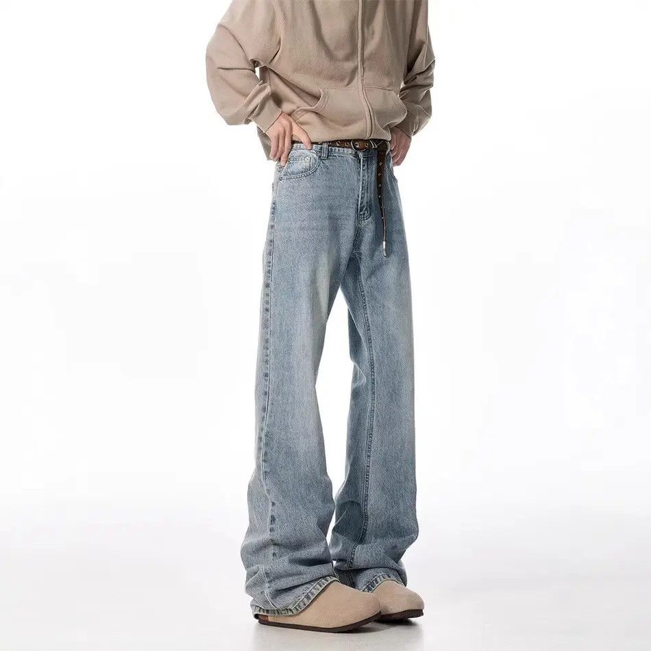 Japanese Brand Retro loose straight leg micro flared jeans Size US 32 / EU 48 - 1 Thumbnail