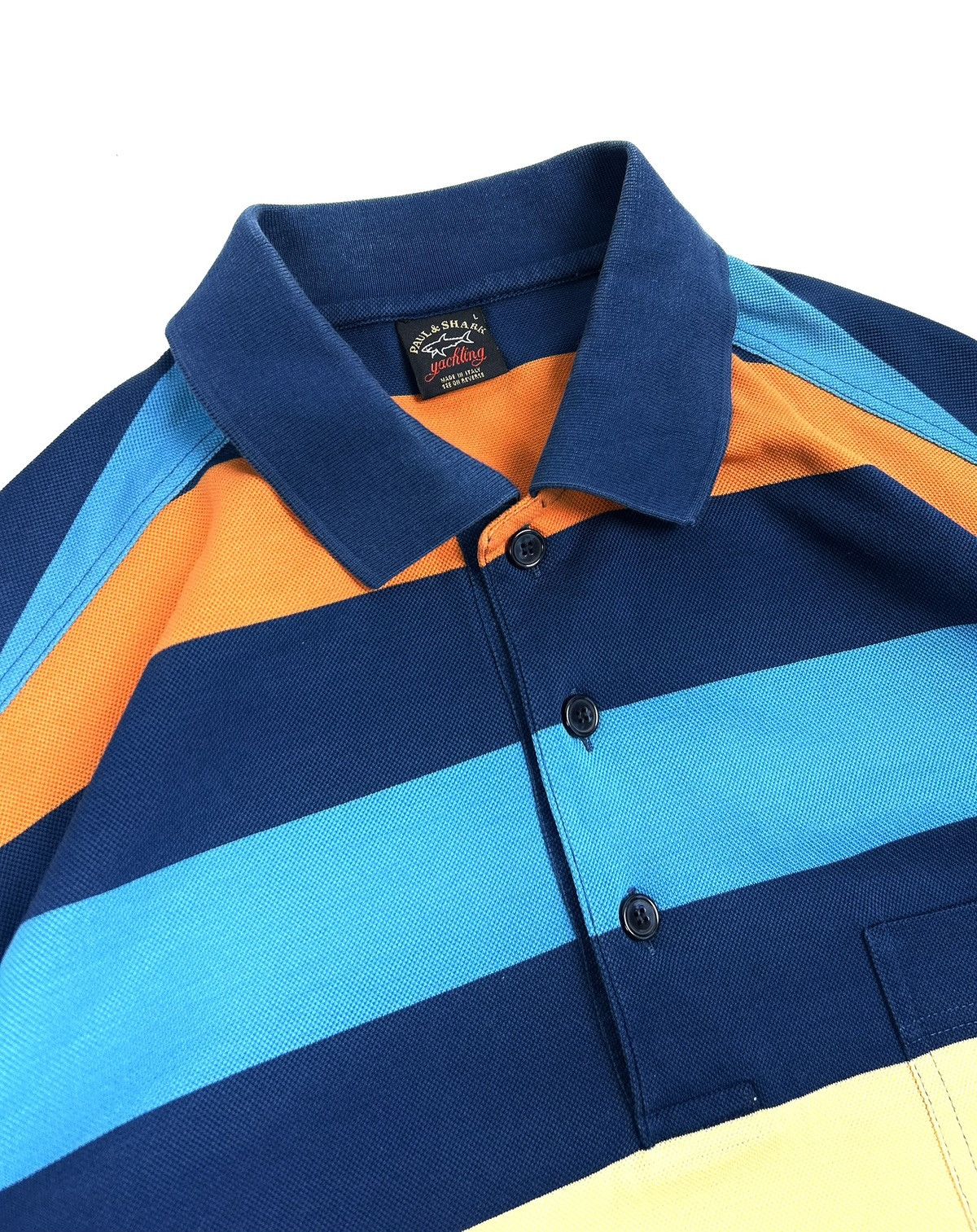 Paul & Shark Paul Shark Multicolor Striped Polo Shirt Size L Old Money Size US L / EU 52-54 / 3 - 7 Thumbnail