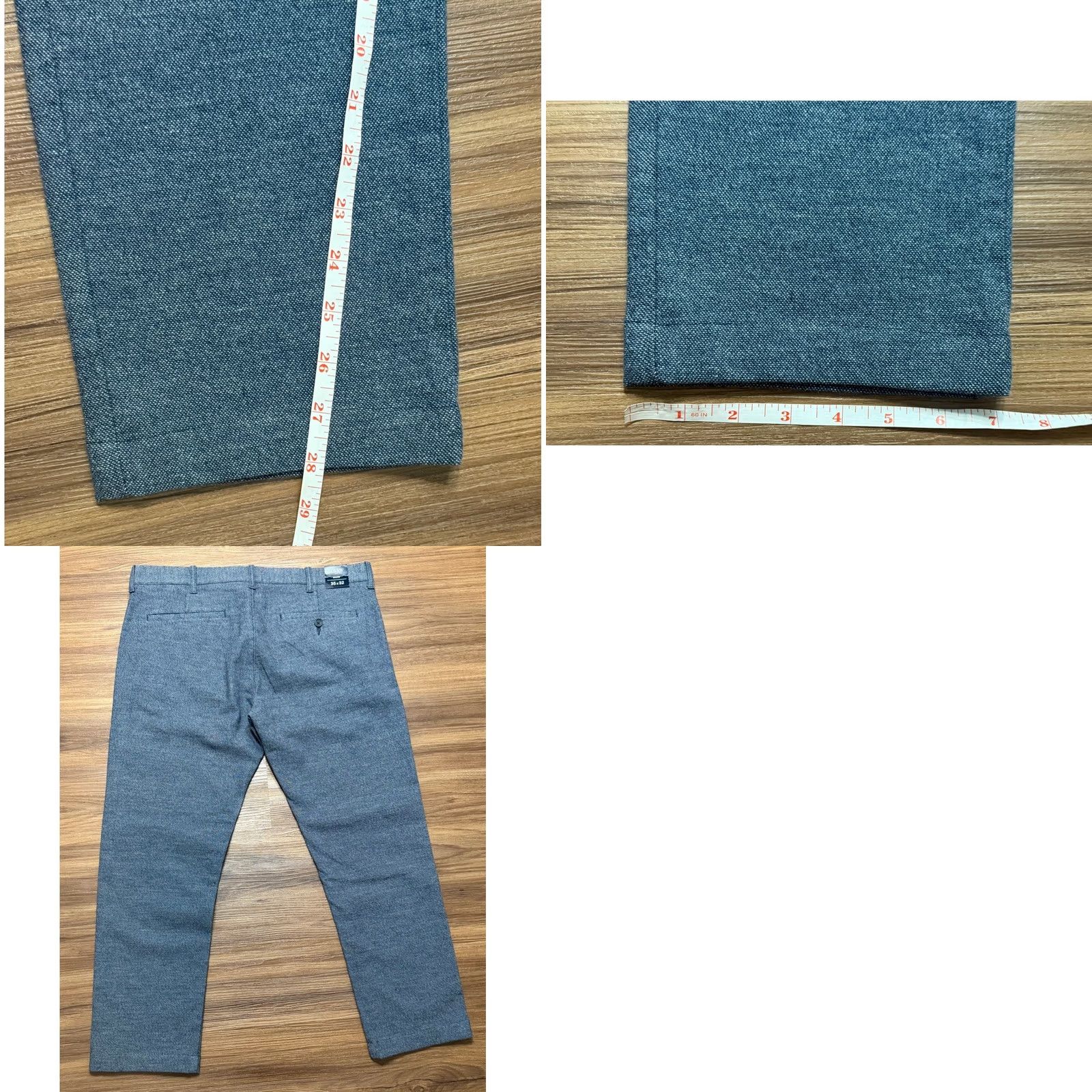 J.Crew J.Crew Flex Slim Fit Chinos Blue Textured Cotton Stretch Pants Mens Sz 35x29 Size US 35 - 8 Thumbnail