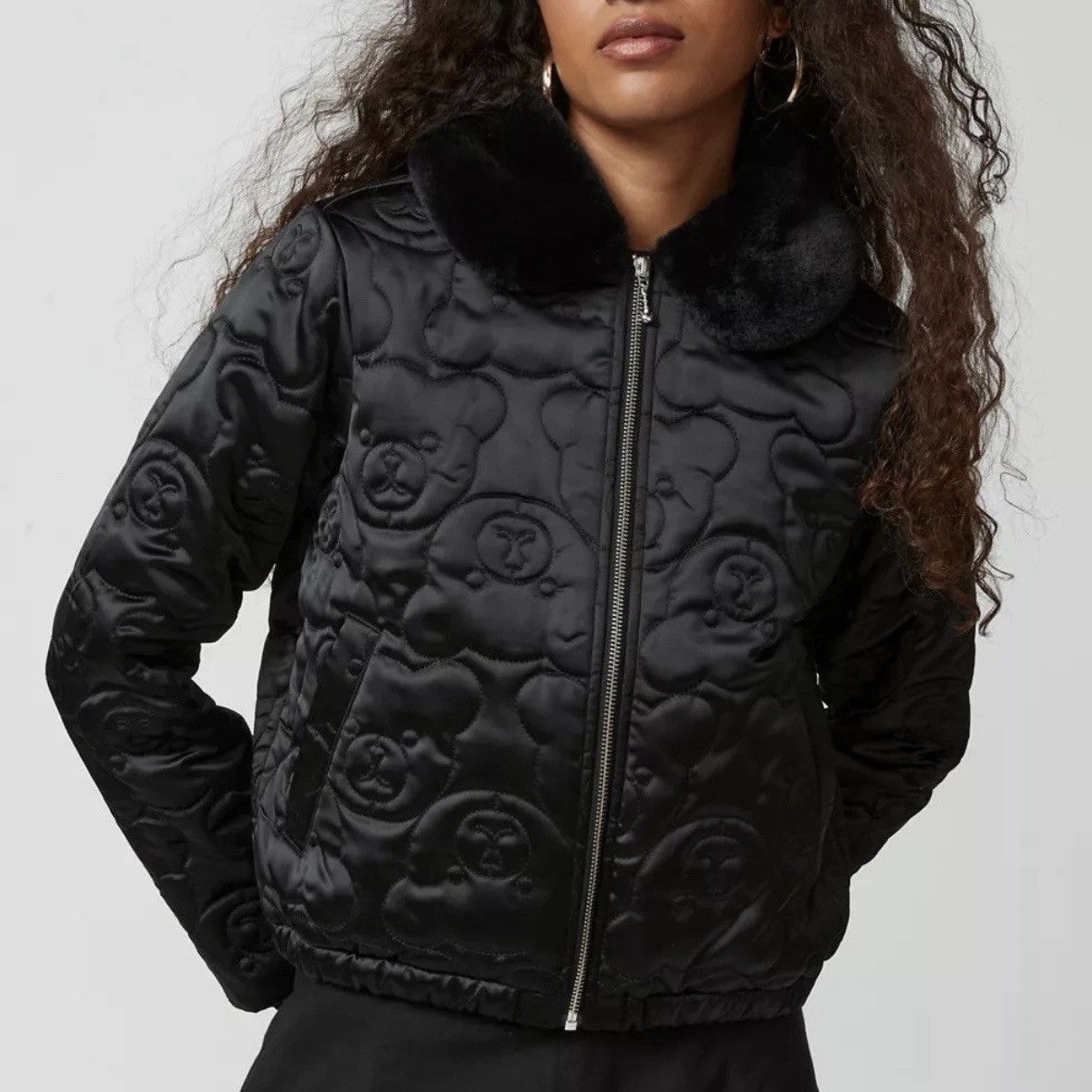 Teddy Fresh Teddy Fresh Quilted Faux Fur Collar Jacket Size S / US 4 / IT 40 - 1 Thumbnail