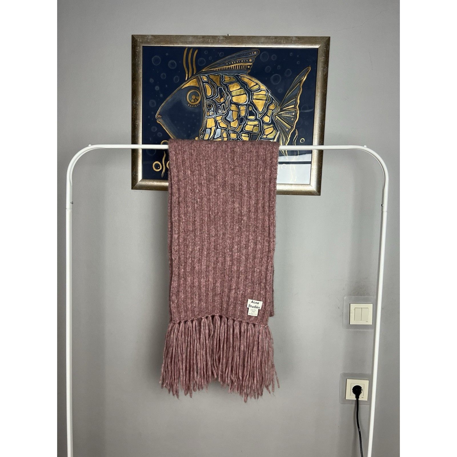 Acne Studios Acne Studios Pink Alpaca Wool Mohair Scarf 245 x 30 cm Size ONE SIZE - 1 Thumbnail