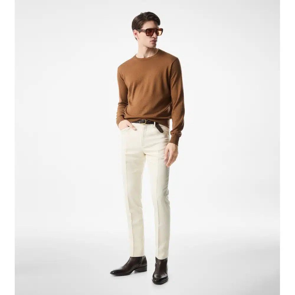 Tom Ford o1loc1c0426 KCL033 Crewneck Sweater in Brown Size US L / EU 52-54 / 3 - 2 Thumbnail