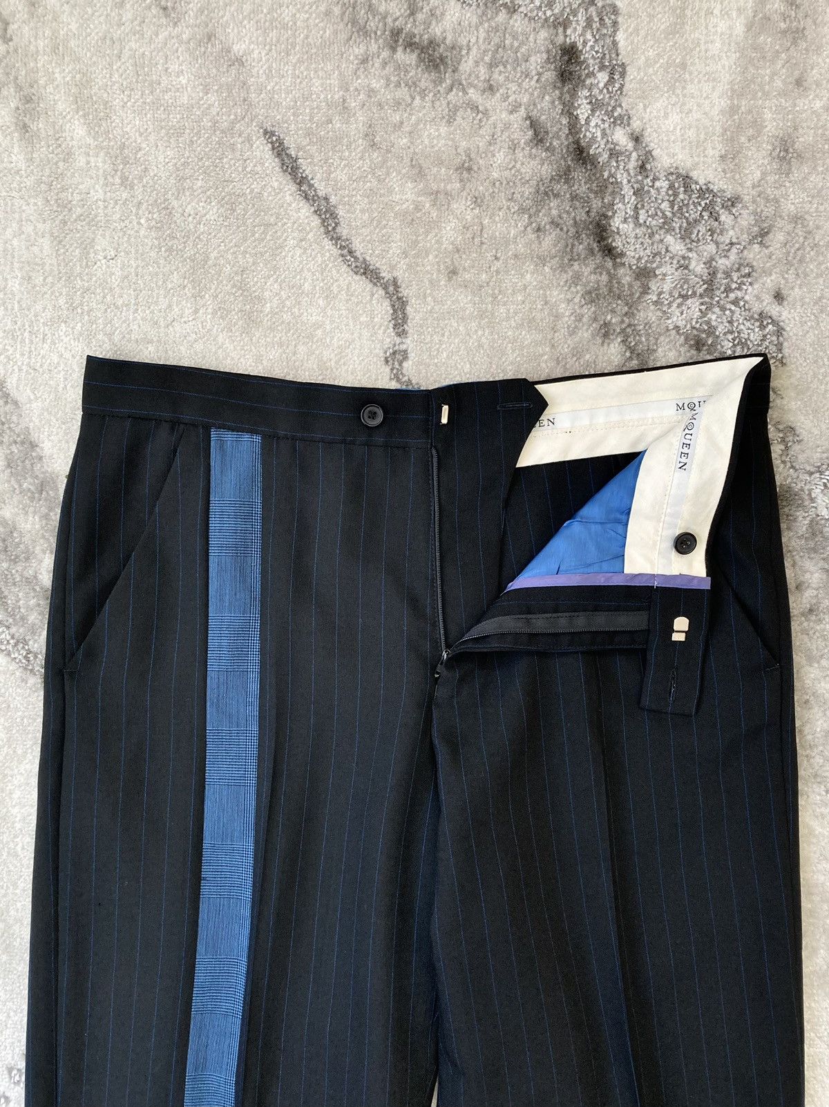Alexander McQueen S/S 1998 “Golden Shower” Vertical Stripe Suit Size 52R - 11 Thumbnail
