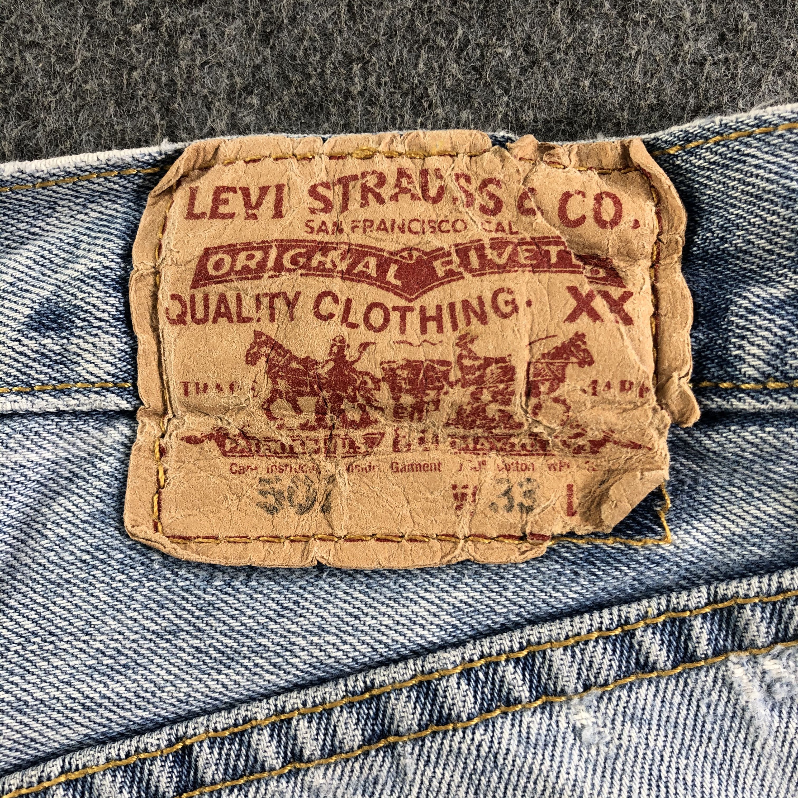 Levi's Vintage 90s Blue Wash Levis 501 Jeans-J3005 Size US 34 / EU 50 - 5 Thumbnail