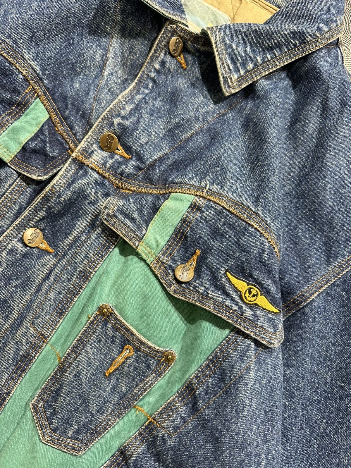 Japanese Brand Vintage Japan Style Warm Denim Bomber Jacket Size US L / EU 52-54 / 3 - 6 Thumbnail