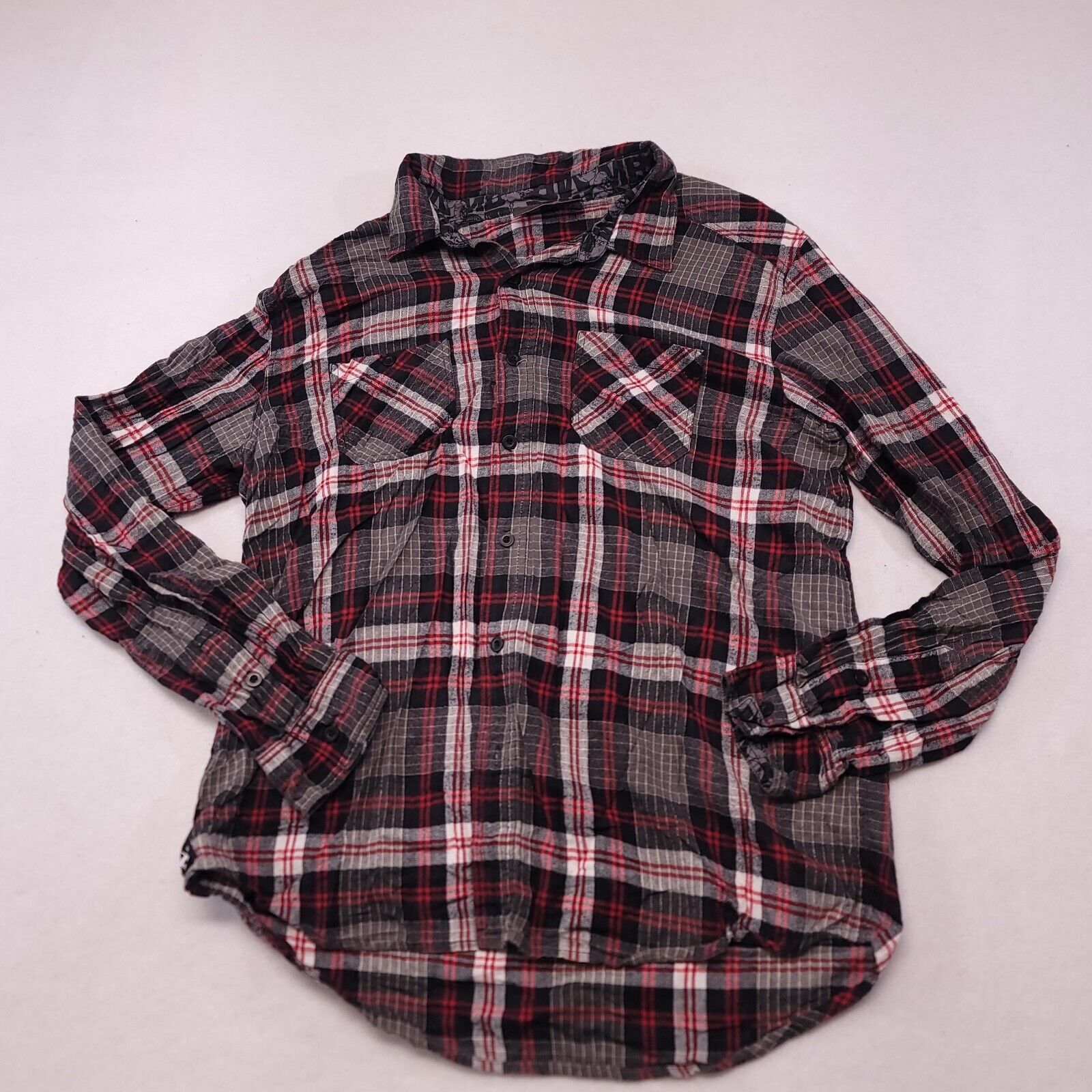 Mambo Mambo Tartan Flannel Shirt Men Size Extra Large XL Red Black Size US XL / EU 56 / 4 - 2 Thumbnail