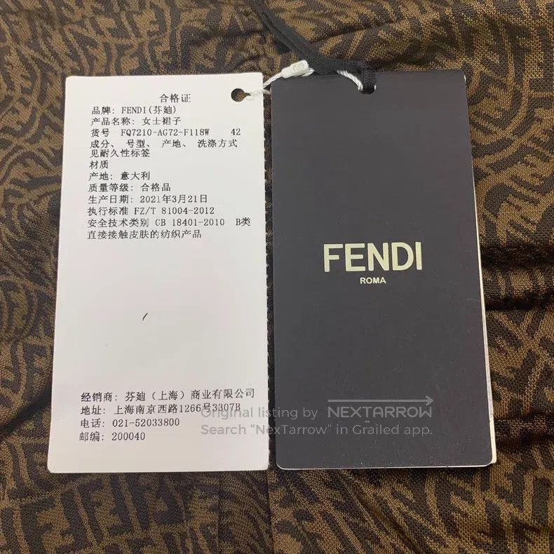 Fendi Fendi Dark brown logo letter full-print zip-up tube dress Size S / US 4 / IT 40 - 7 Thumbnail