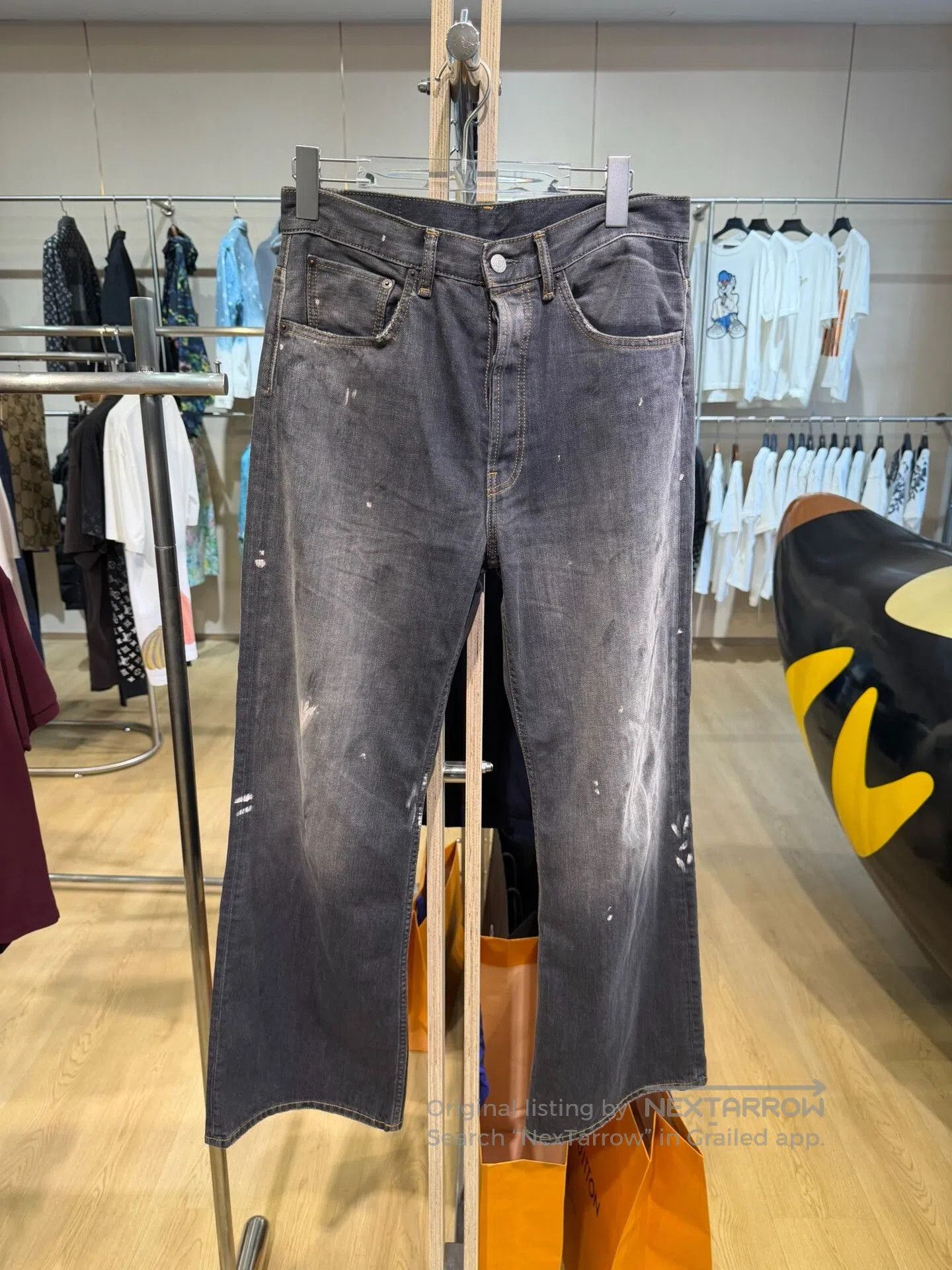 Acne Studios Acne Studios 2021M Black Splatter Jeans 30. Size US 30 / EU 46 - 1 Thumbnail