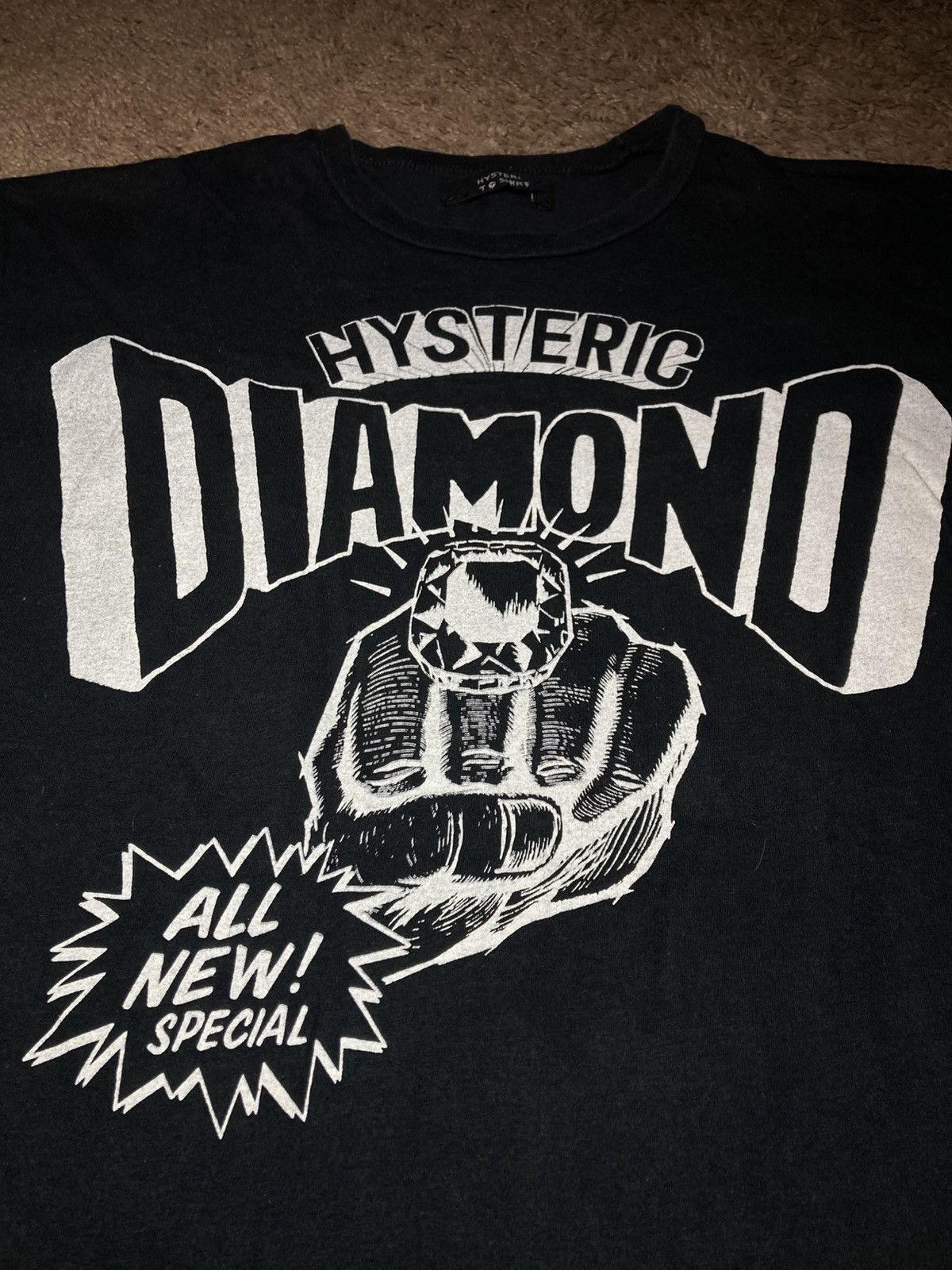 Hysteric Glamour 1989 Hysteric Diamond Ring Pow Black Jewelry Comic 80s 90s Size US M / EU 48-50 / 2 - 4 Thumbnail