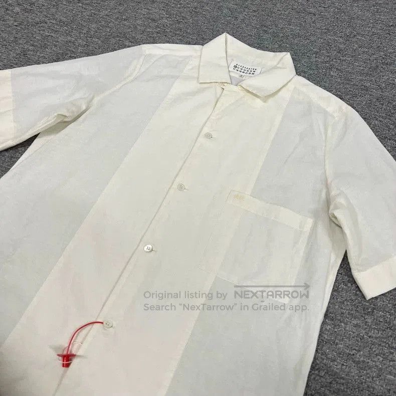 Maison Margiela maison margiela short sleeve shirt in beige . Size US M / EU 48-50 / 2 - 3 Thumbnail
