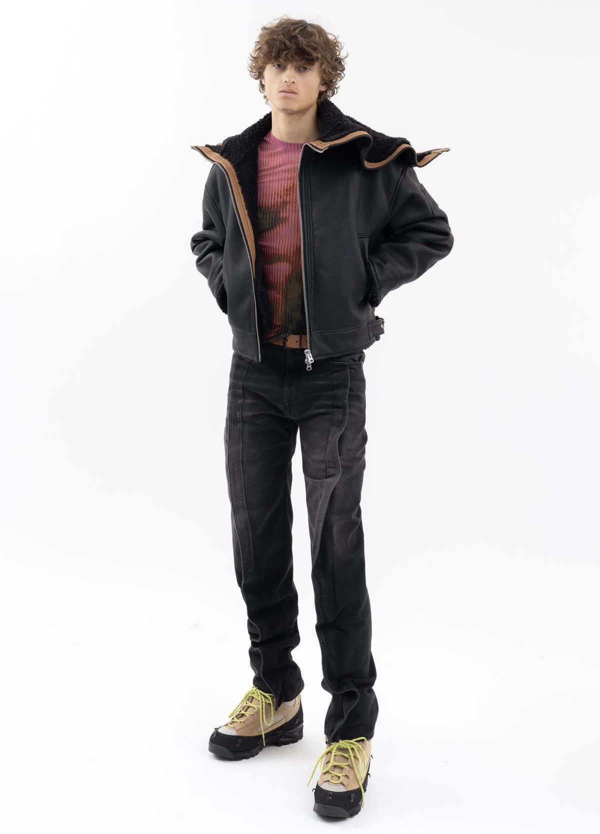 Jean Paul Gaultier × Y/Project Y/PROJECT FW2022 Sherling Split Wire Vegan Leather Jacket Size US S / EU 44-46 / 1 - 7 Thumbnail