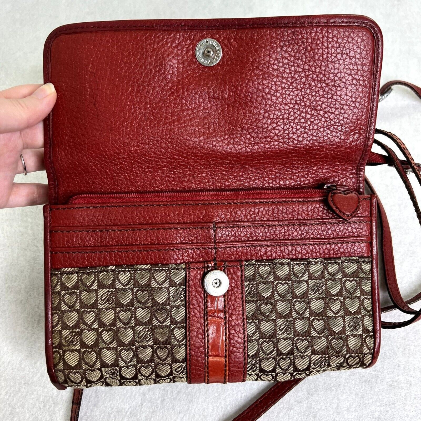 Brighton Brighton Red Patterned Crossbody Purse Size ONE SIZE - 4 Thumbnail