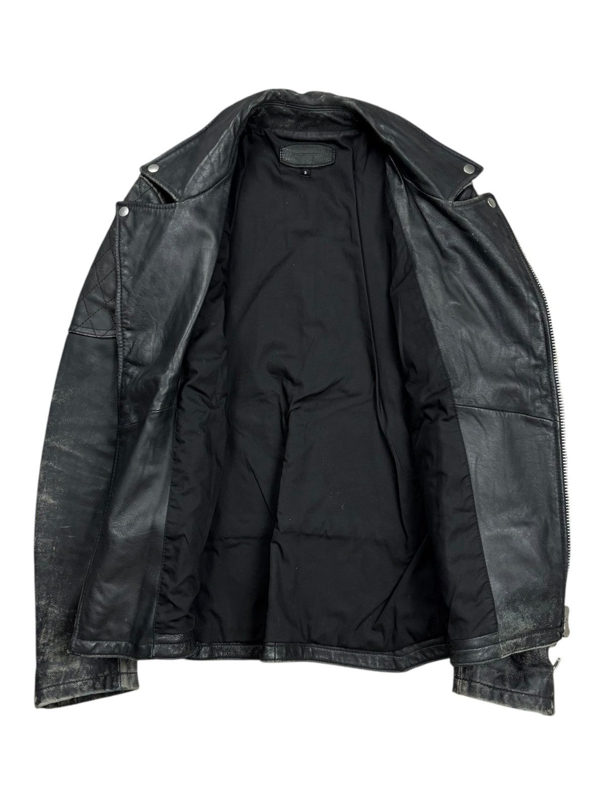 JACKROSE 2000s Jackrose - Sunfaded Rider Leather Jacket Size US M / EU 48-50 / 2 - 2 Thumbnail