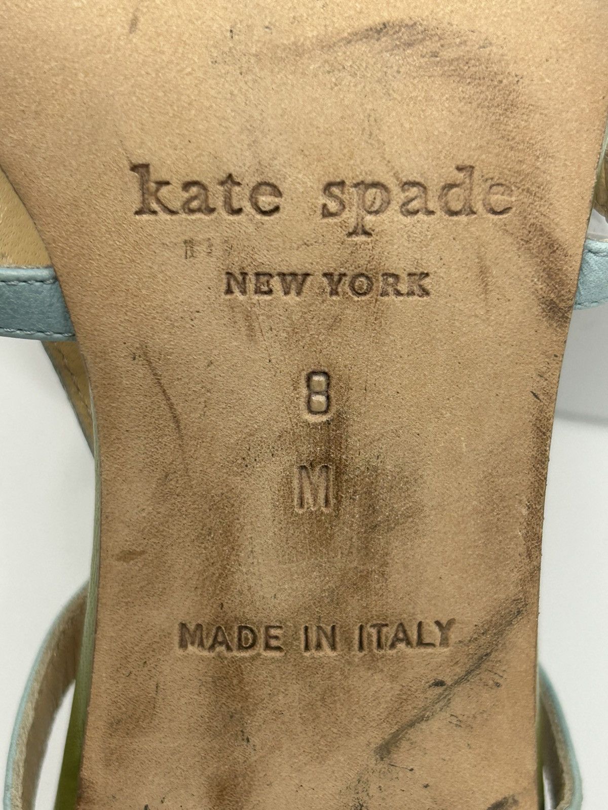 Kate Spade Kate Spade blue green Y2K leather slingbacks Size US 8 / IT 38 - 3 Thumbnail