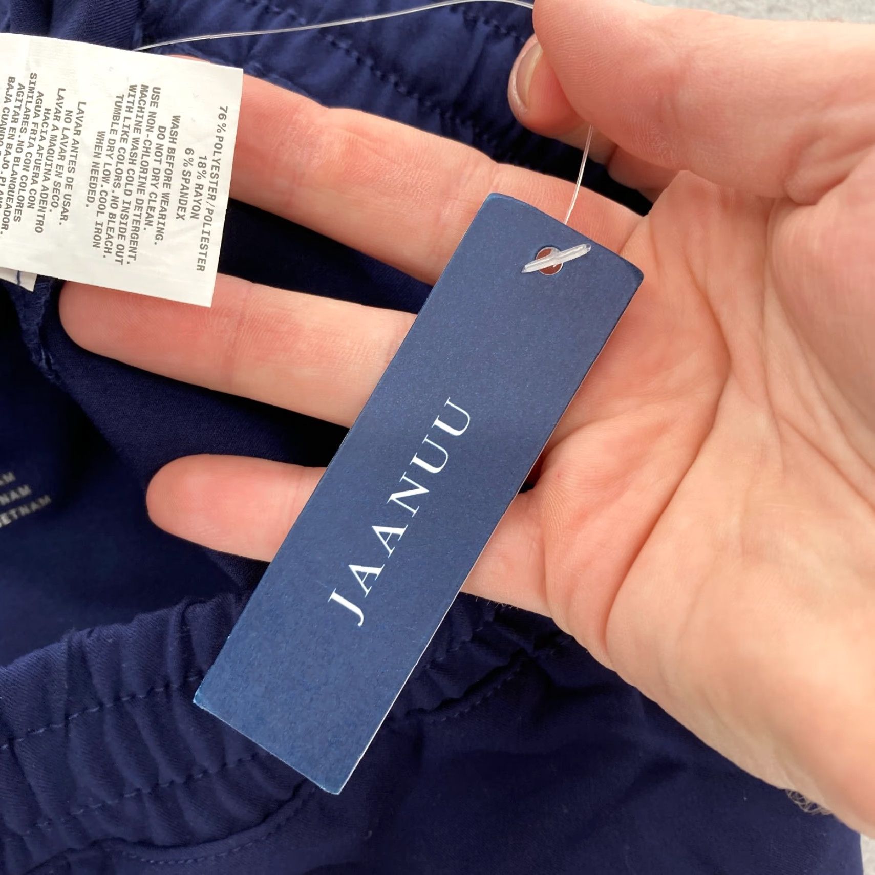 Essentials Jaanuu Essential Scrub Pants Women's XS Blue Stretch Drawstring Ankle NWT Size 26" / US 2 / IT 38 - 7 Thumbnail
