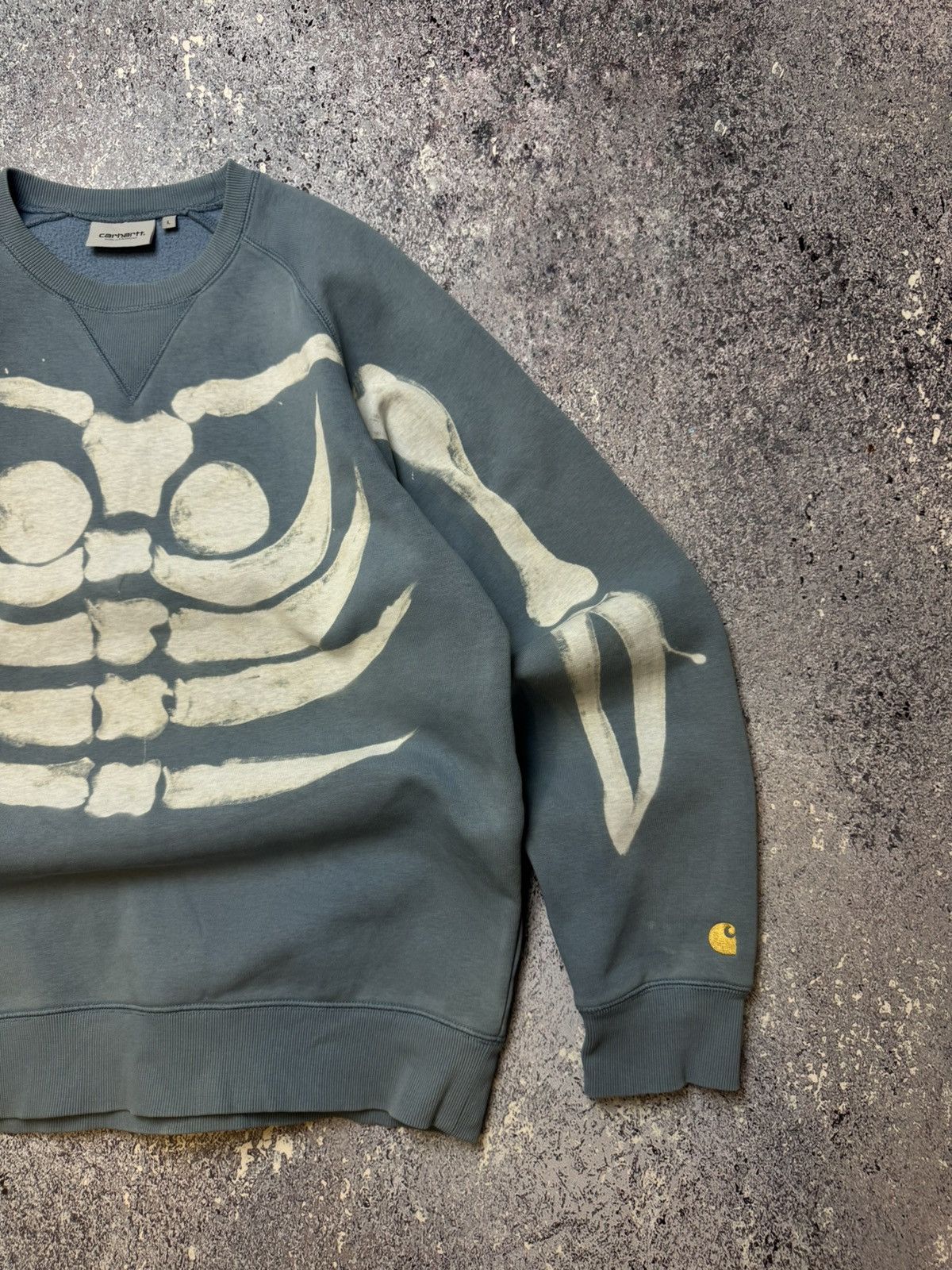 Carhartt CRAZY CUSTOM SKELETON CARHARTT CHASE SWEAT SWEATSHIRT Size US L / EU 52-54 / 3 - 2 Thumbnail