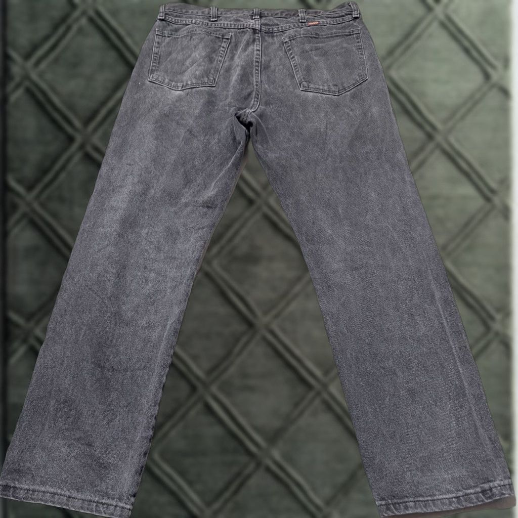 Wrangler Wrangler Rustler Jeans Men Gray Denim Mid-Rise Straight Type: Jeans 36x30 Classic Size US 36 / EU 52 - 1 Thumbnail