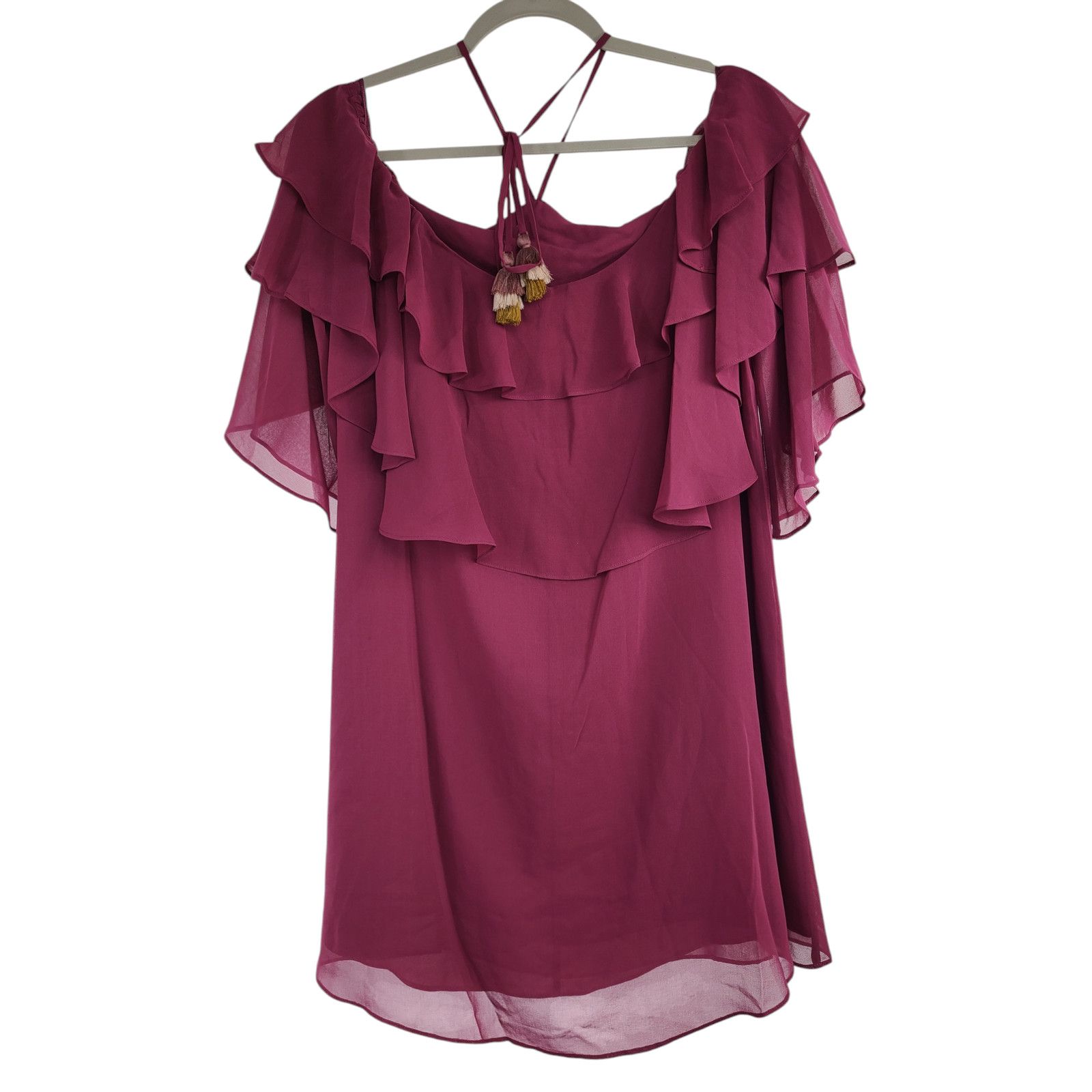 Rebecca Minkoff Rebecca Minkoff Dena Halter Neckline Ruffled Dress Size S Size S / US 4 / IT 40 - 7 Thumbnail