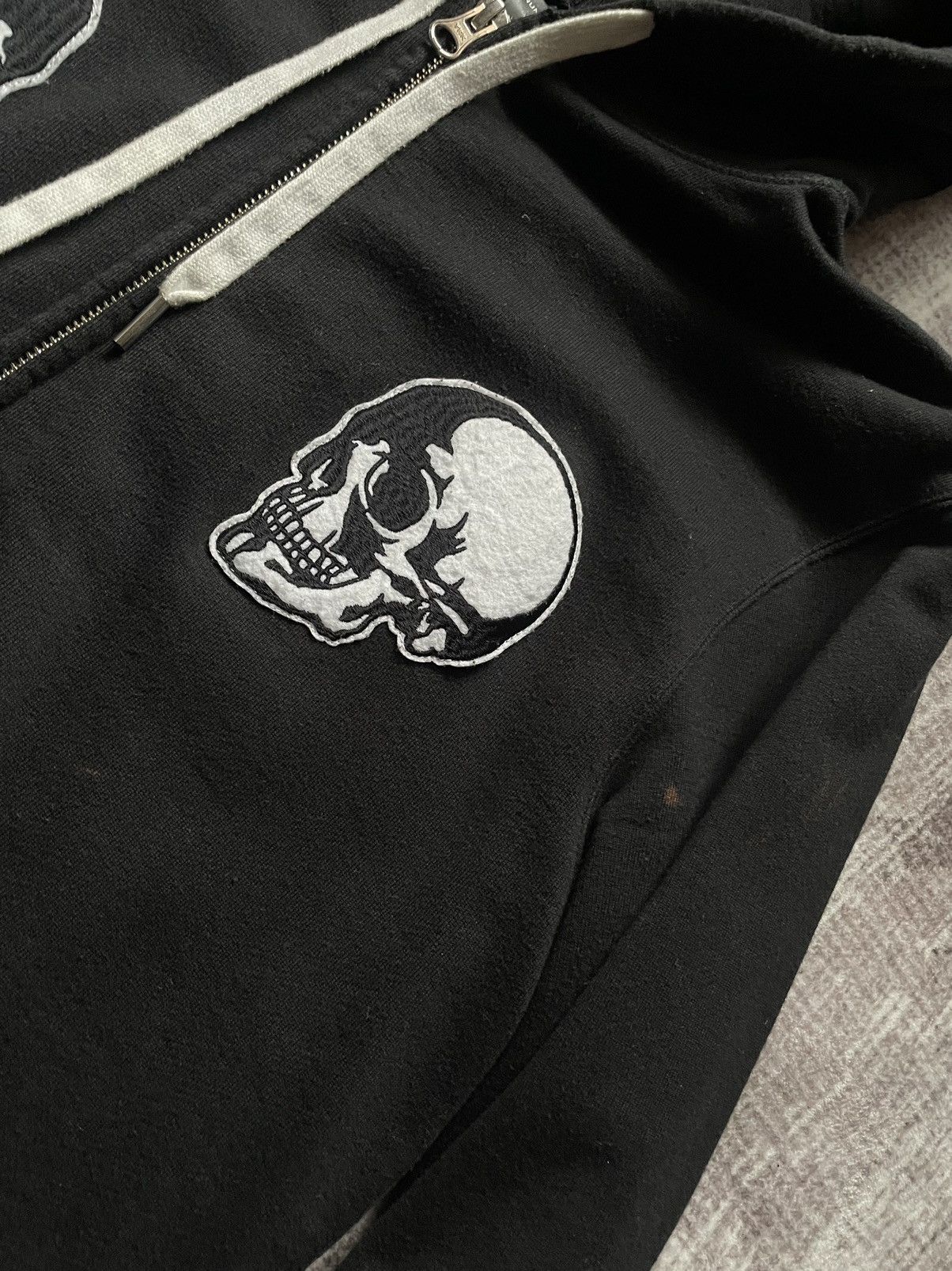 トップス NUMBER (N)INE double zip hoodie XL y2k Number (N)ine Double Skull Clash Zip Hoodie