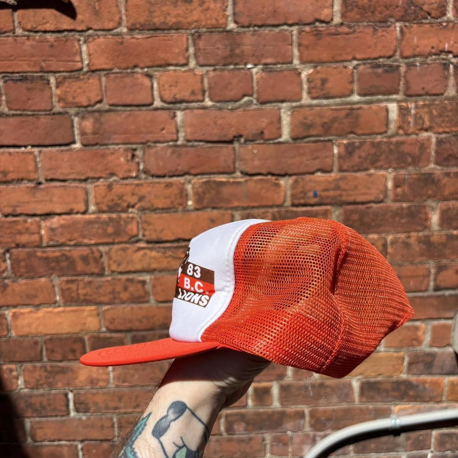 Other Vintage BC lions grey cup 1983 snap back trucker hat OS Size ONE SIZE - 4 Thumbnail