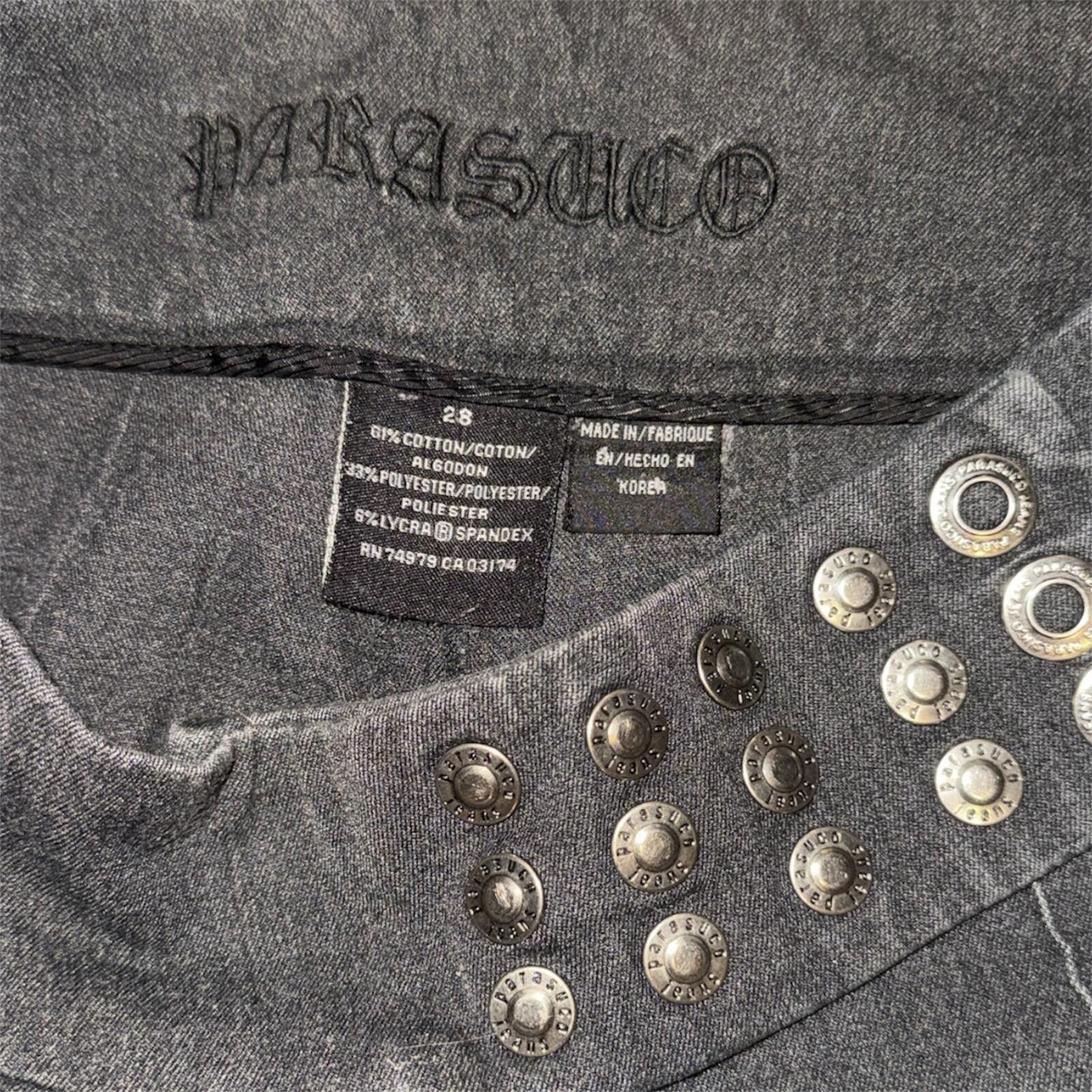 Parasuco Parasuco Black Wide Leg Studded Flare Jeans Sz28 Y2K Vintage Size 28" / US 6 / IT 42 - 2 Thumbnail
