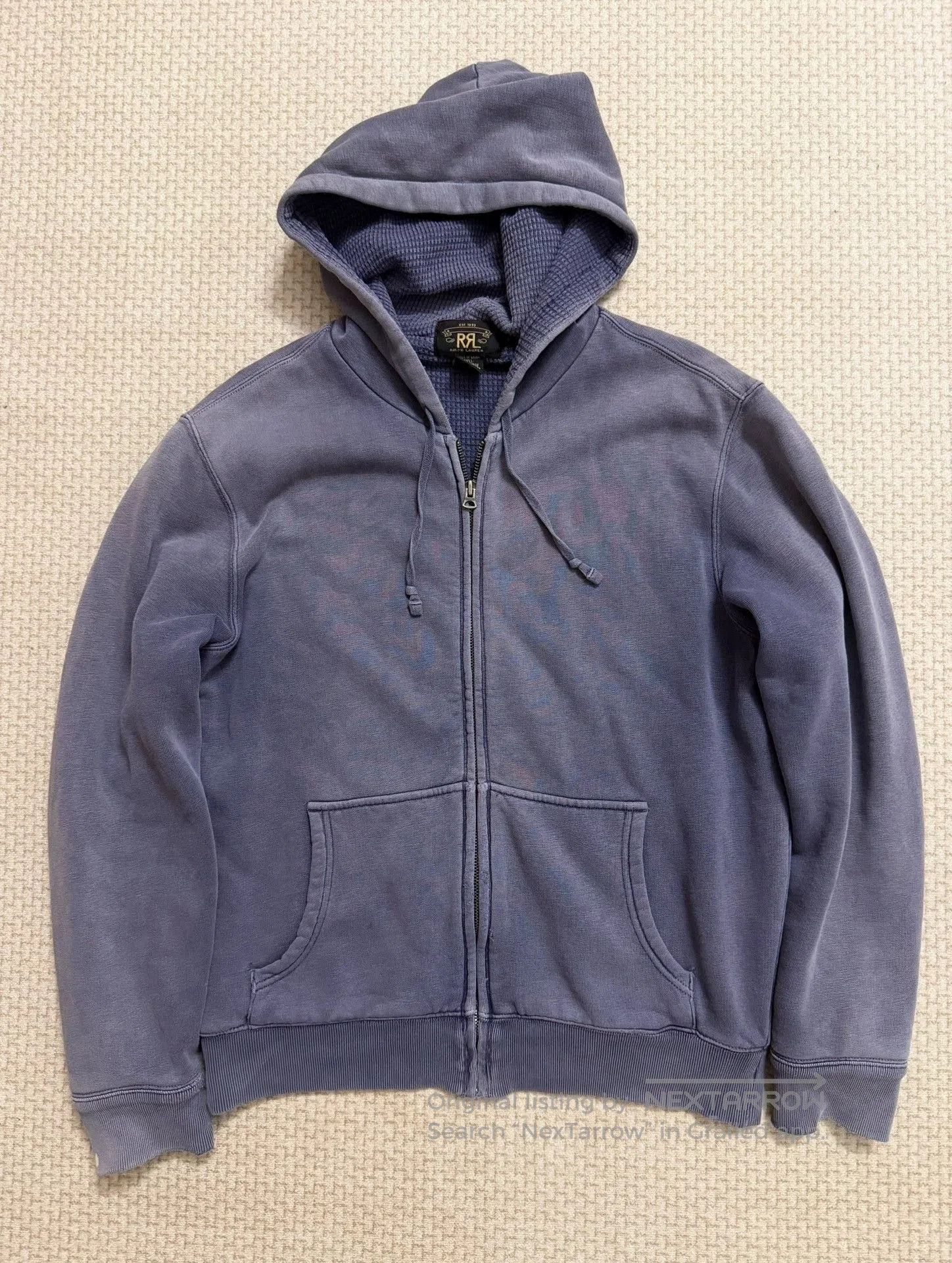 RRL Ralph Lauren RRL Classic Waffle Lined Washed Hoodie. Size US S / EU 44-46 / 1 - 1 Thumbnail
