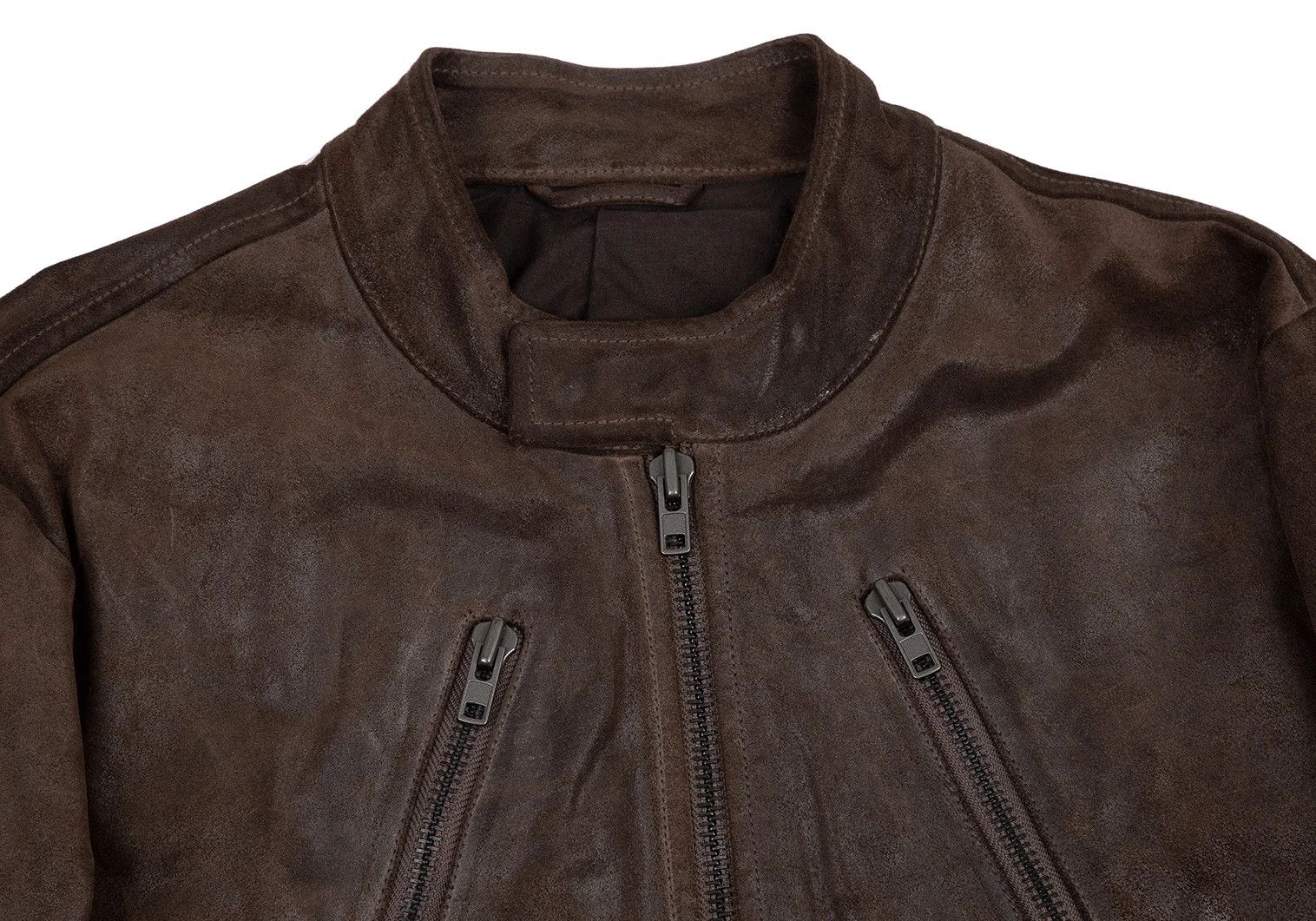 Maison Margiela Brown Waxed Suede Leather Riders Jacket Size 52 Size US L / EU 52-54 / 3 - 2 Thumbnail
