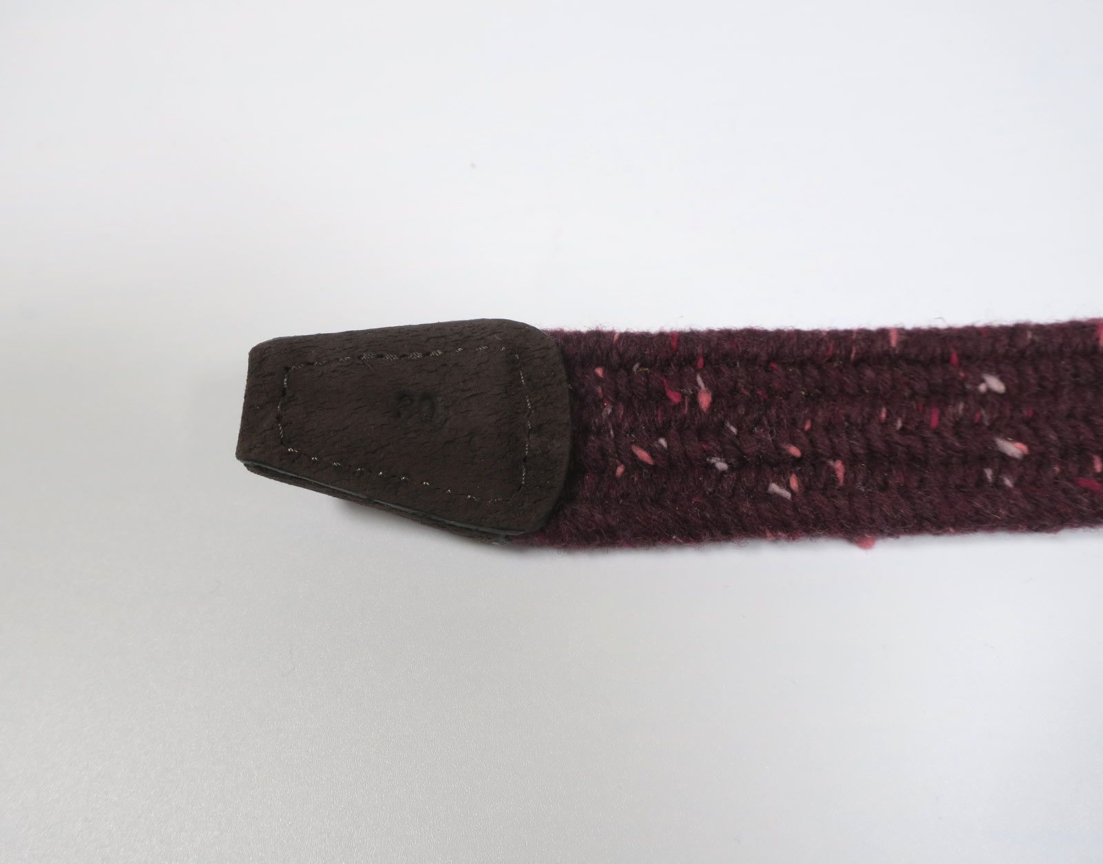 Andersons Anderson's Woven Belt - Burgundy Flecked Size 28 - 3 Thumbnail
