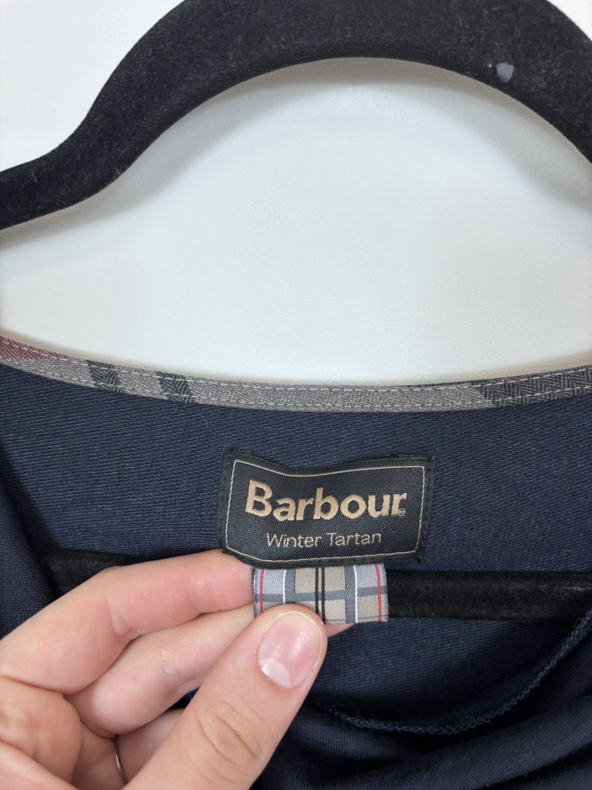 Barbour Barbour Winter Tartan Women’s Navy Blue Long Sleeve T-Shirt Size M / US 6-8 / IT 42-44 - 9 Thumbnail