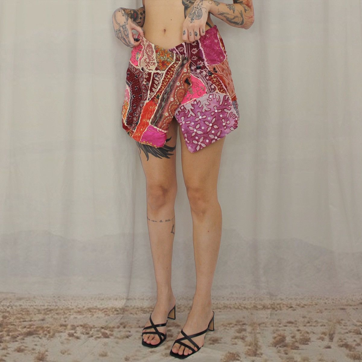 Other 🪷KANTHA QUILT MINISKIRT🪷 Size 28" / US 6 / IT 42 - 2 Thumbnail