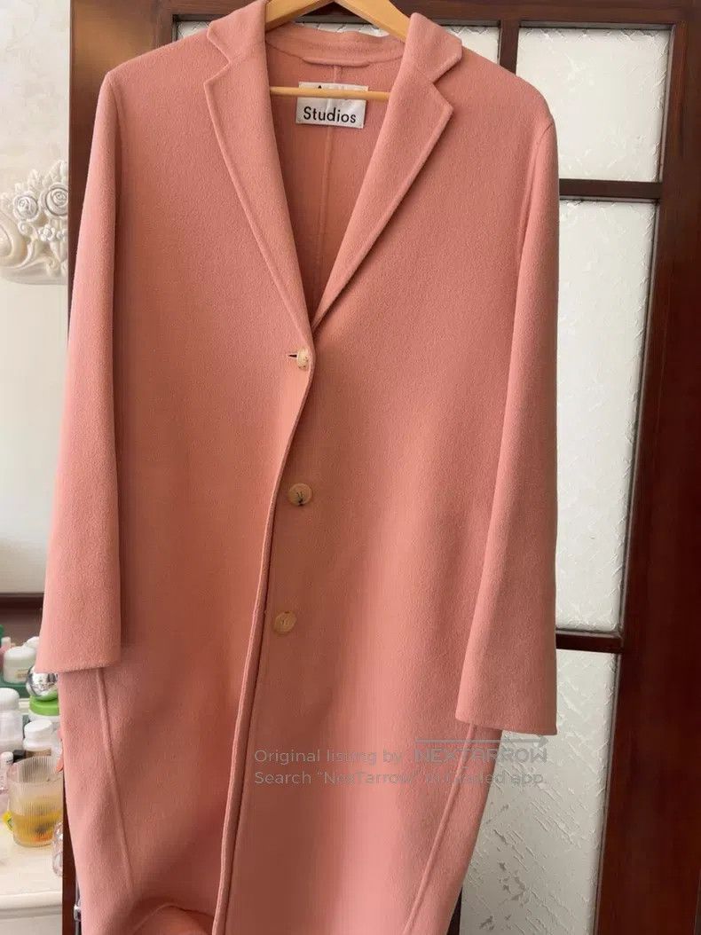 Acne Studios Acne Studios Pink Wool Coat Size 4XL / US 24-26 - 1 Thumbnail