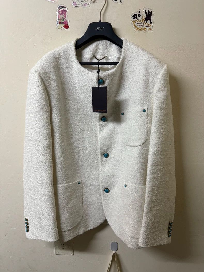 Louis Vuitton Louis Vuitton24 FW Show Turquoise Suit Jacket 2502-Nextarro Size US L / EU 52-54 / 3 - 1 Thumbnail
