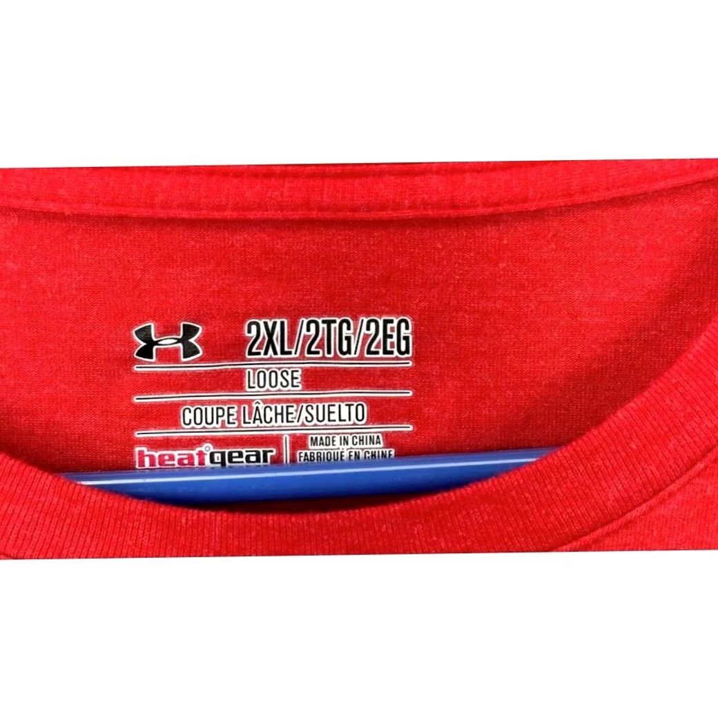 Under Armour Under Armour Heat Gear Shirt Mens 2XL Red Protect This House Short Sleeve Tee Size US XXL / EU 58 / 5 - 3 Thumbnail
