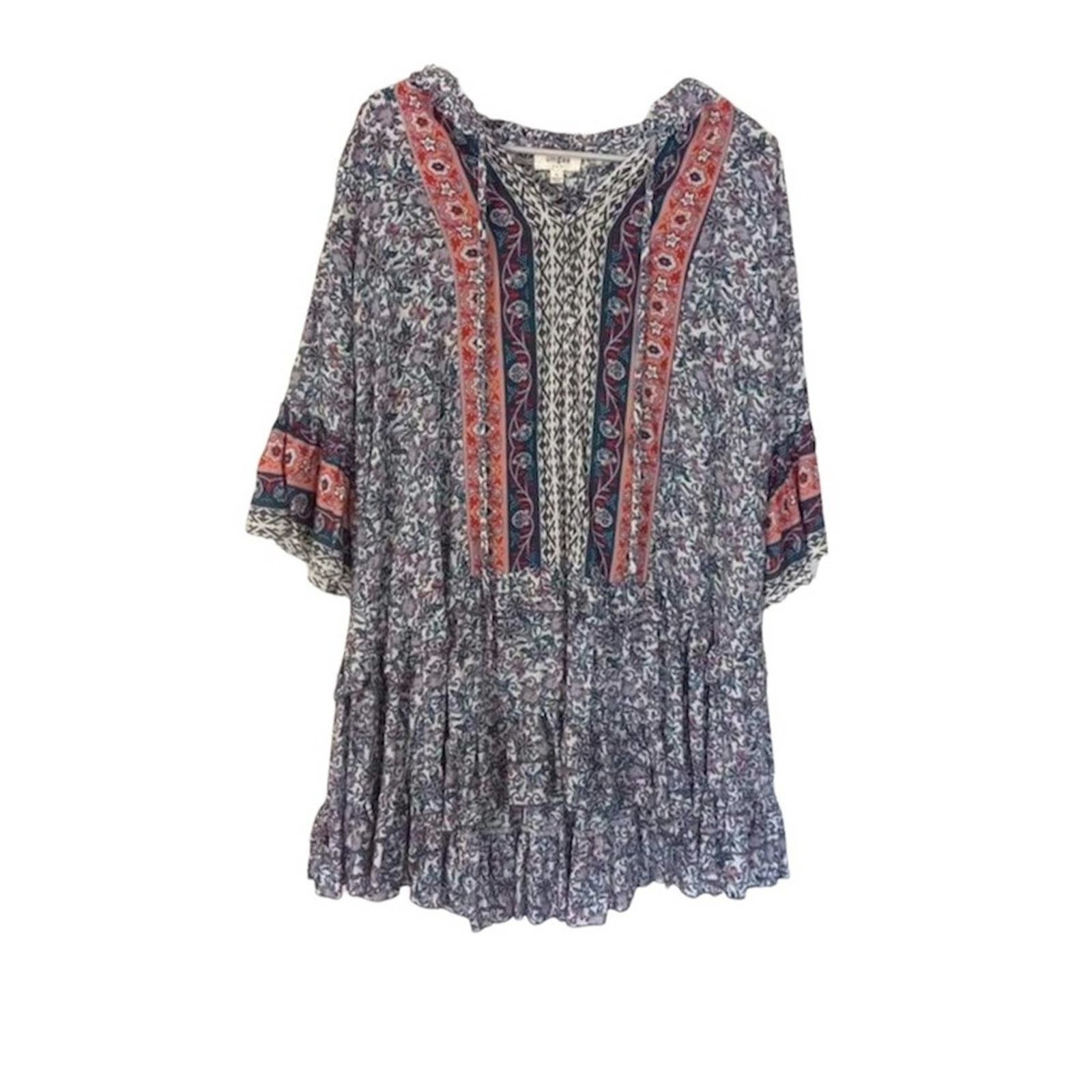 0 Umgee Boho Tribal Aztec Tunic Dress S Size S / US 4 / IT 40 - 1 Thumbnail