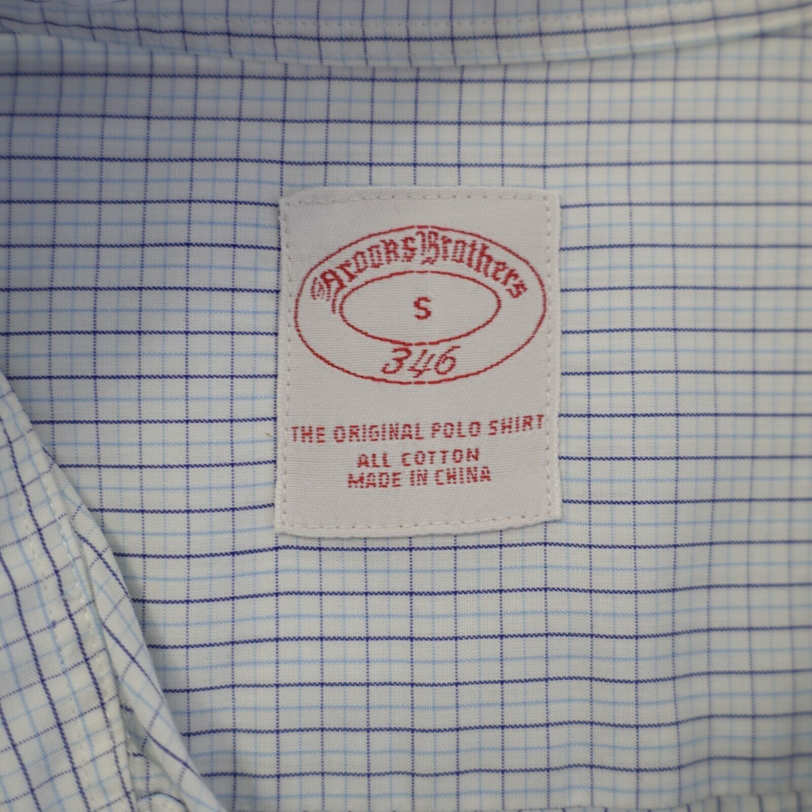 Brooks Brothers Brooks Brothers 346 Small White Purple Blue Check Collared D Size US S / EU 44-46 / 1 - 9 Thumbnail