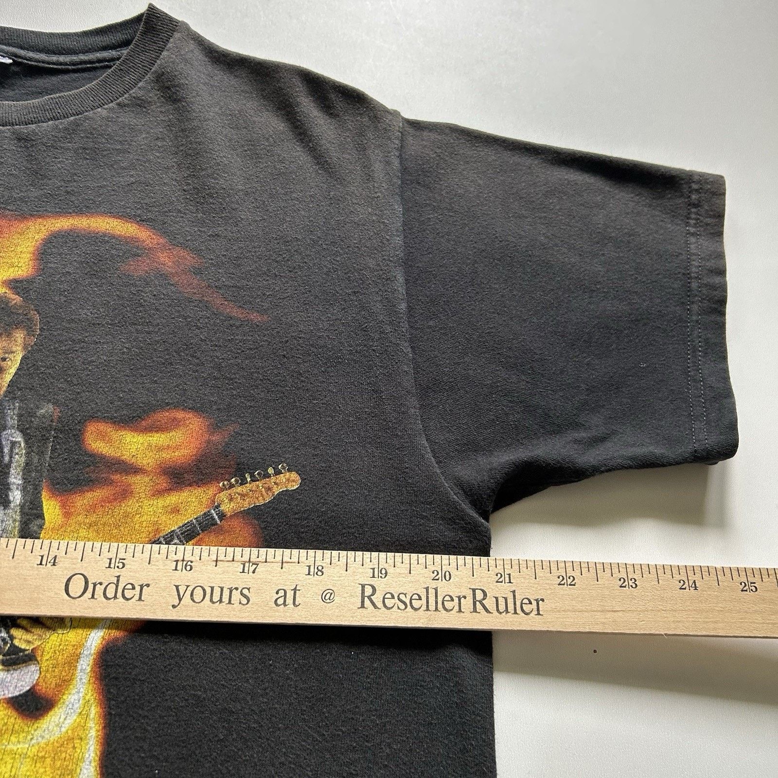 Band Tees × Vintage Vintage Brooks & Dunn T-Shirt Medium Y2K Fire Art Sun Faded Size US M / EU 48-50 / 2 - 5 Thumbnail